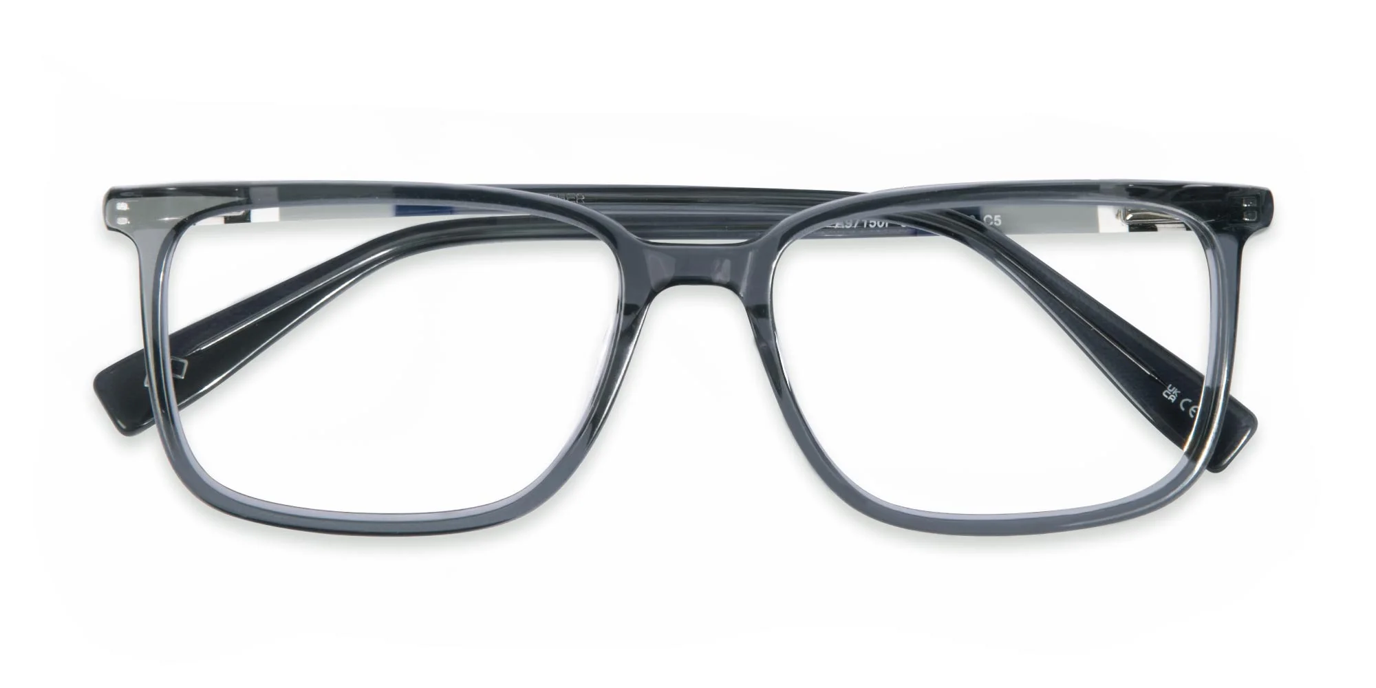 Crystal Black Frame Rectangle Glasses-6
