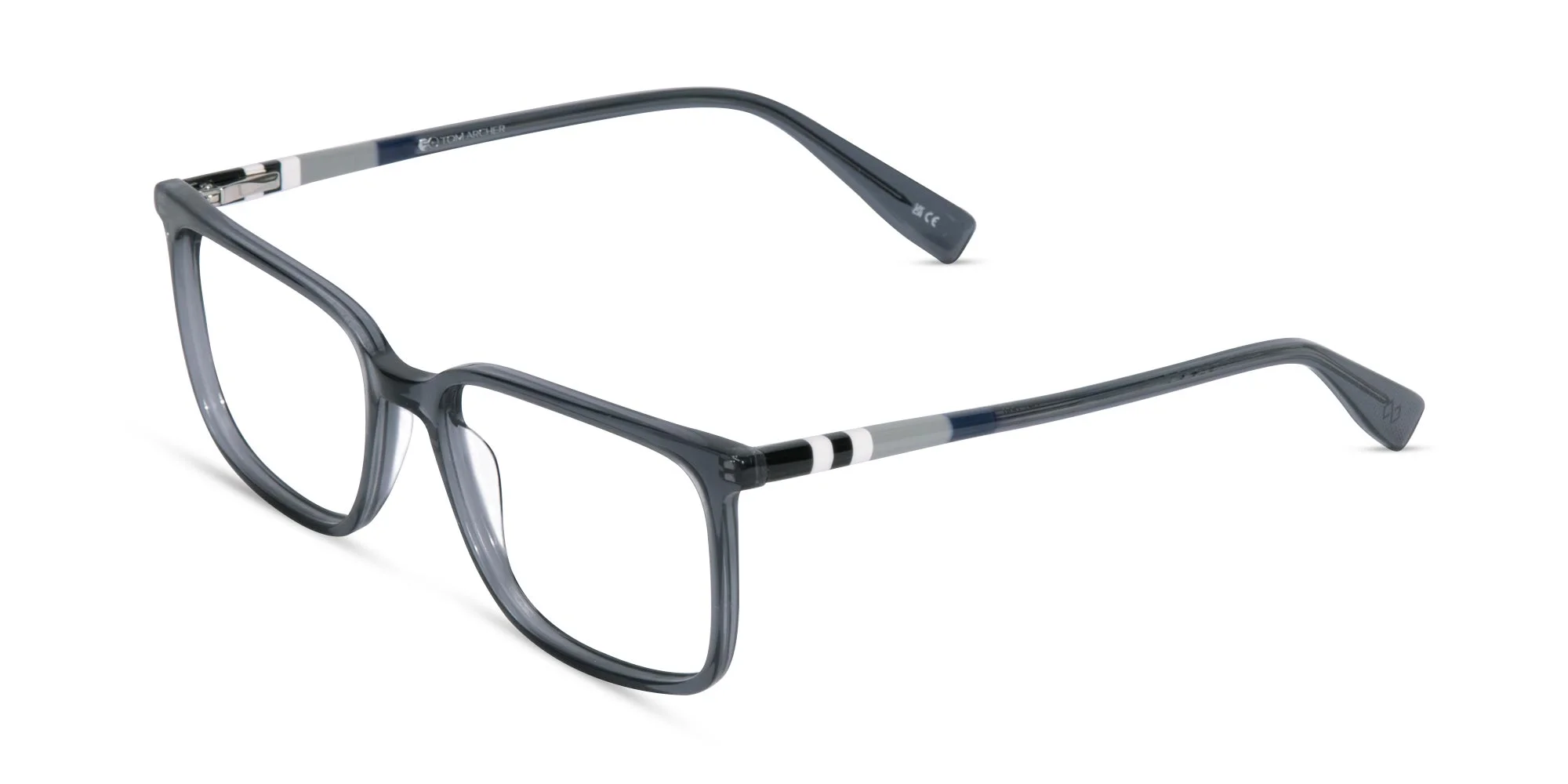 Crystal Black Frame Rectangle Glasses-3