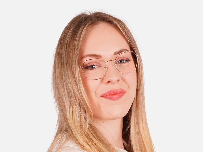 Gold Hexagon Glasses-2