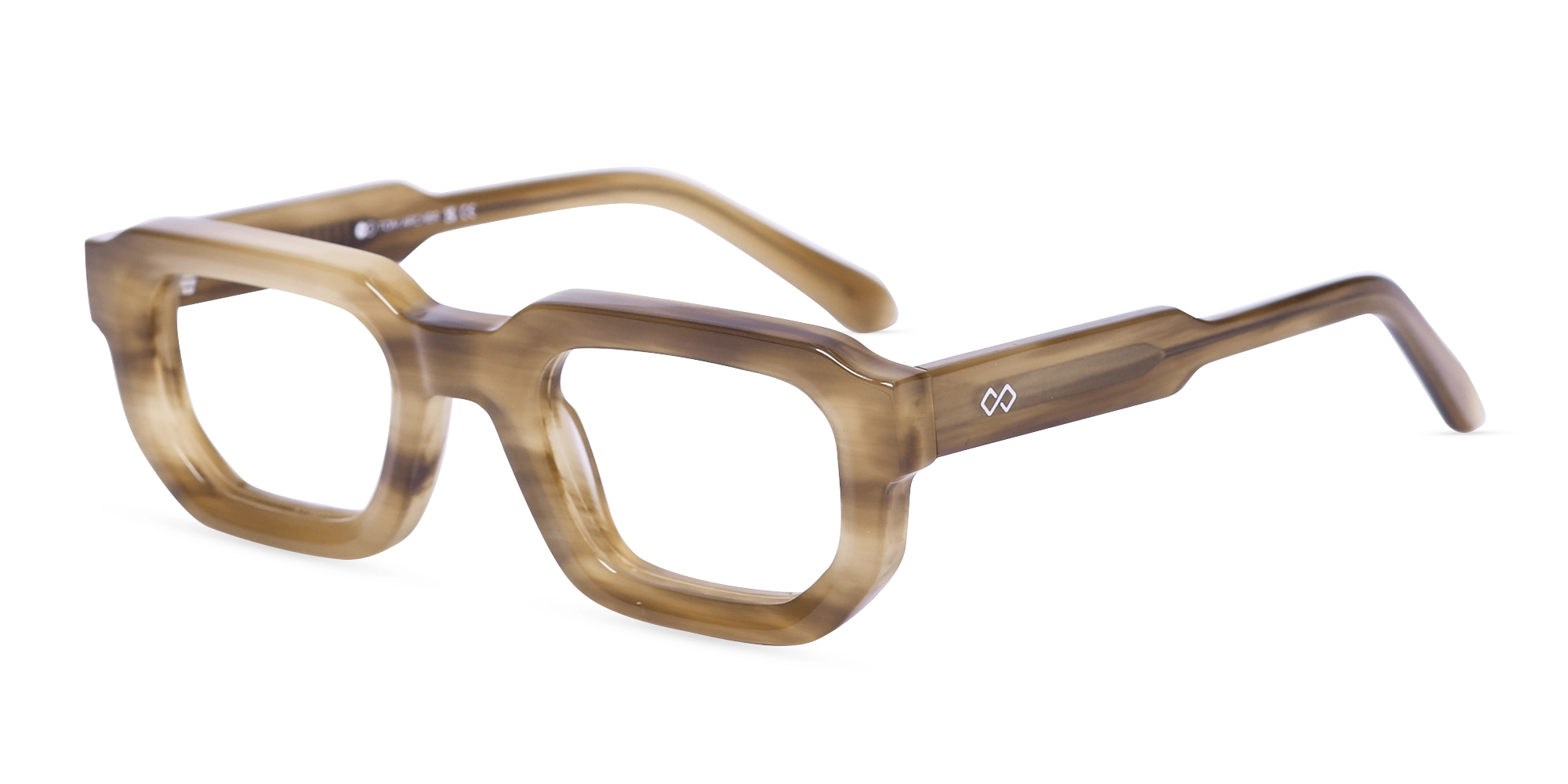 Cafe Latte Marble Rectangle Glasses-3