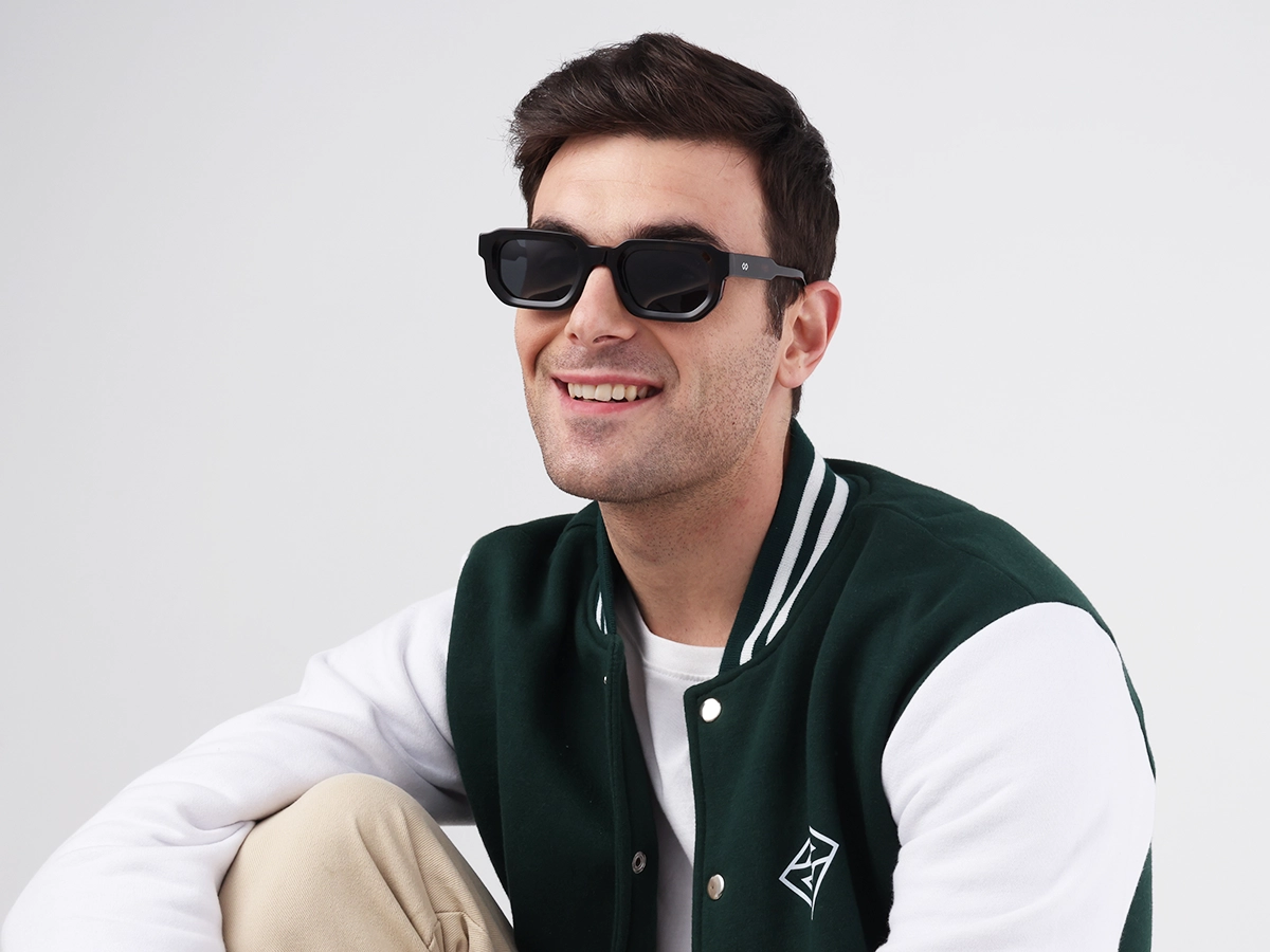 Dark Tortoise Rectangle Acetate Sunglasses 41