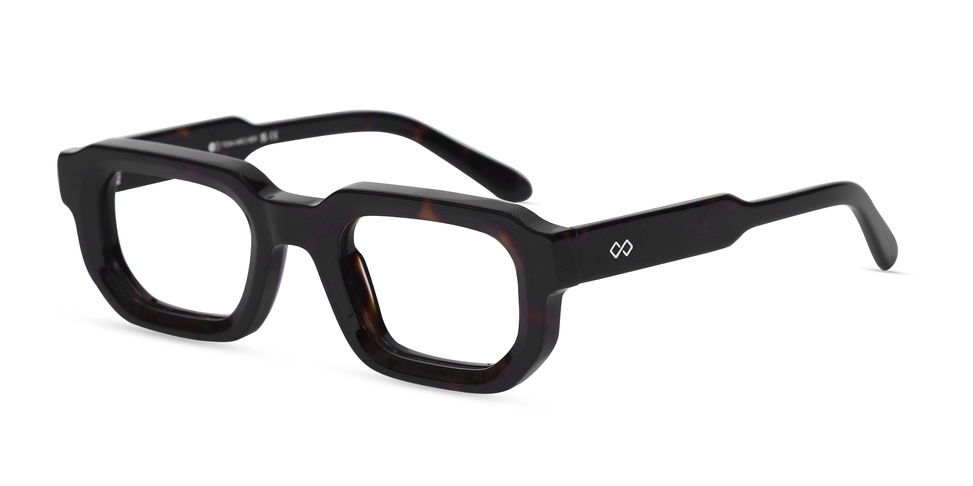 Dark Tortoise Rectangle Glasses-3