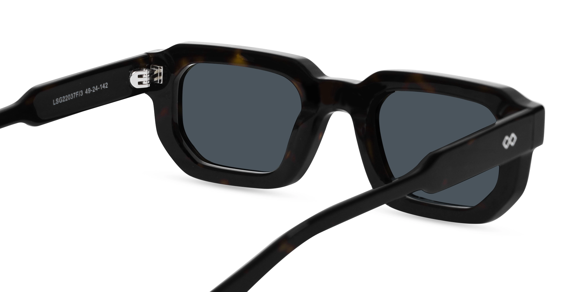 Dark Tortoise Rectangle Acetate Sunglasses-5