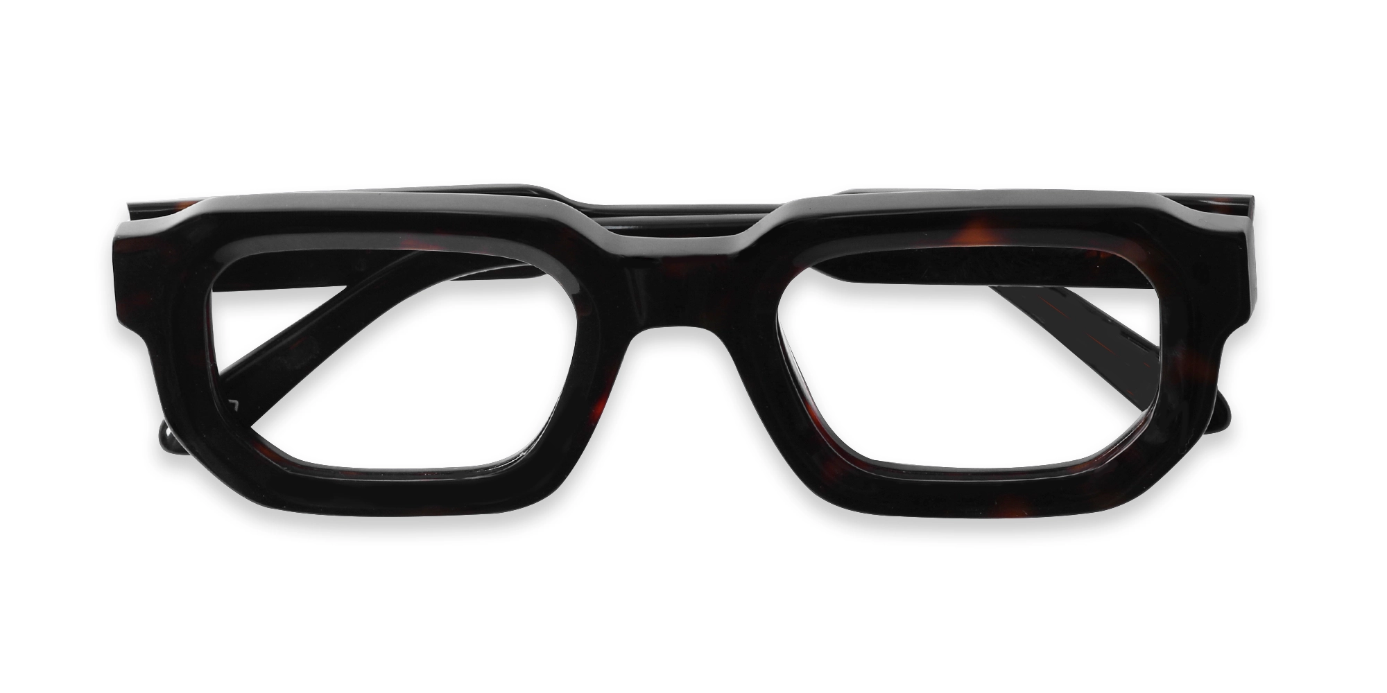 Dark Tortoise Rectangle Glasses-6