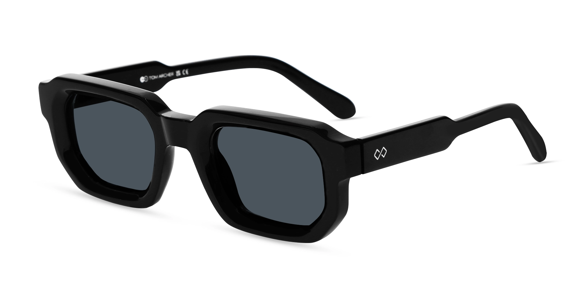 Black Rectangle Acetate Full Rim Sunglasses-3 Black Rectangle Acetate Full Rim Sunglasses-3
