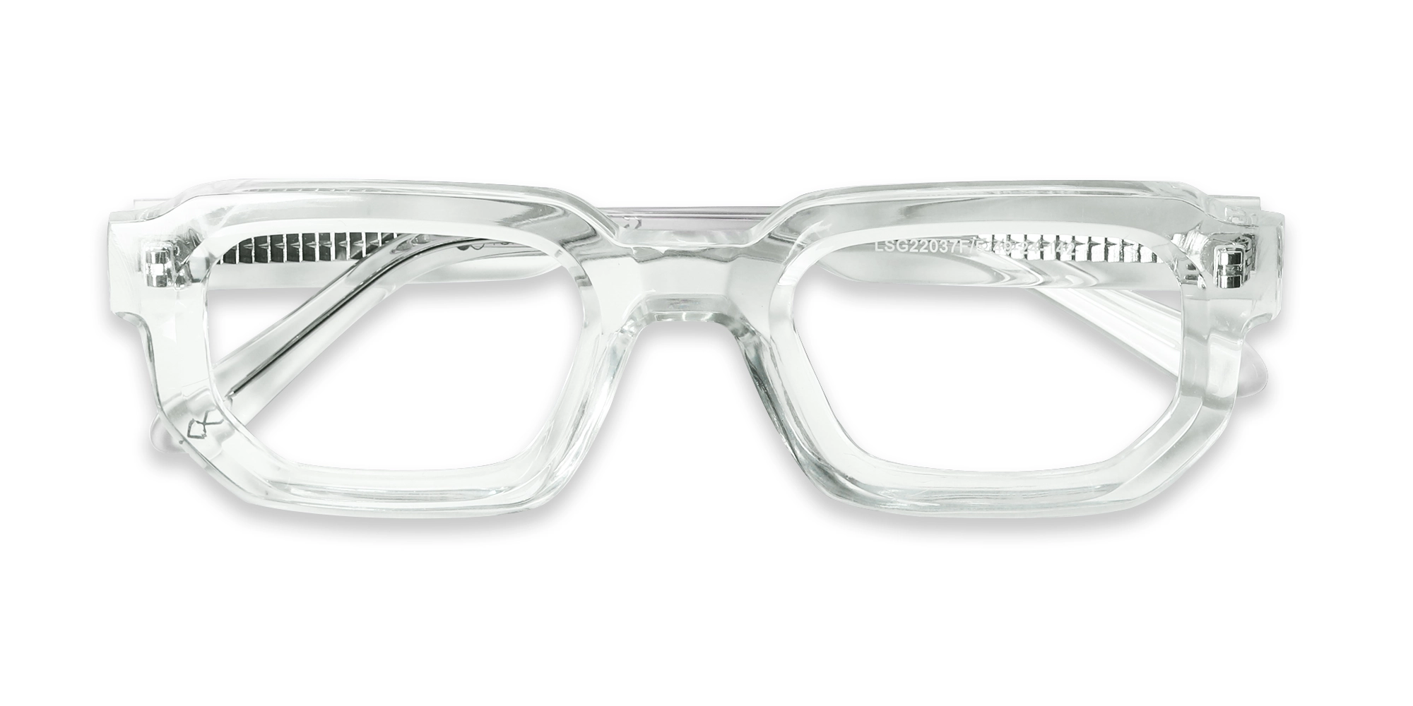 Crystal Clear Tortoise Rectangle Glasses-6
