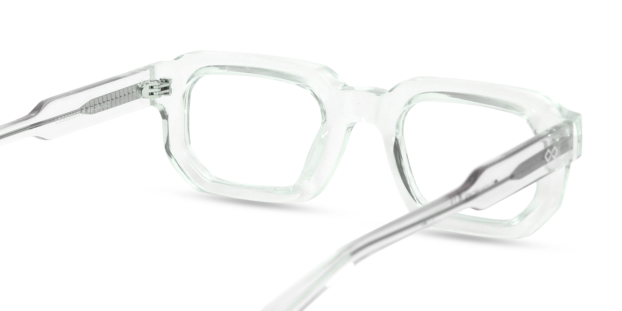 Crystal Clear Tortoise Rectangle Glasses-5
