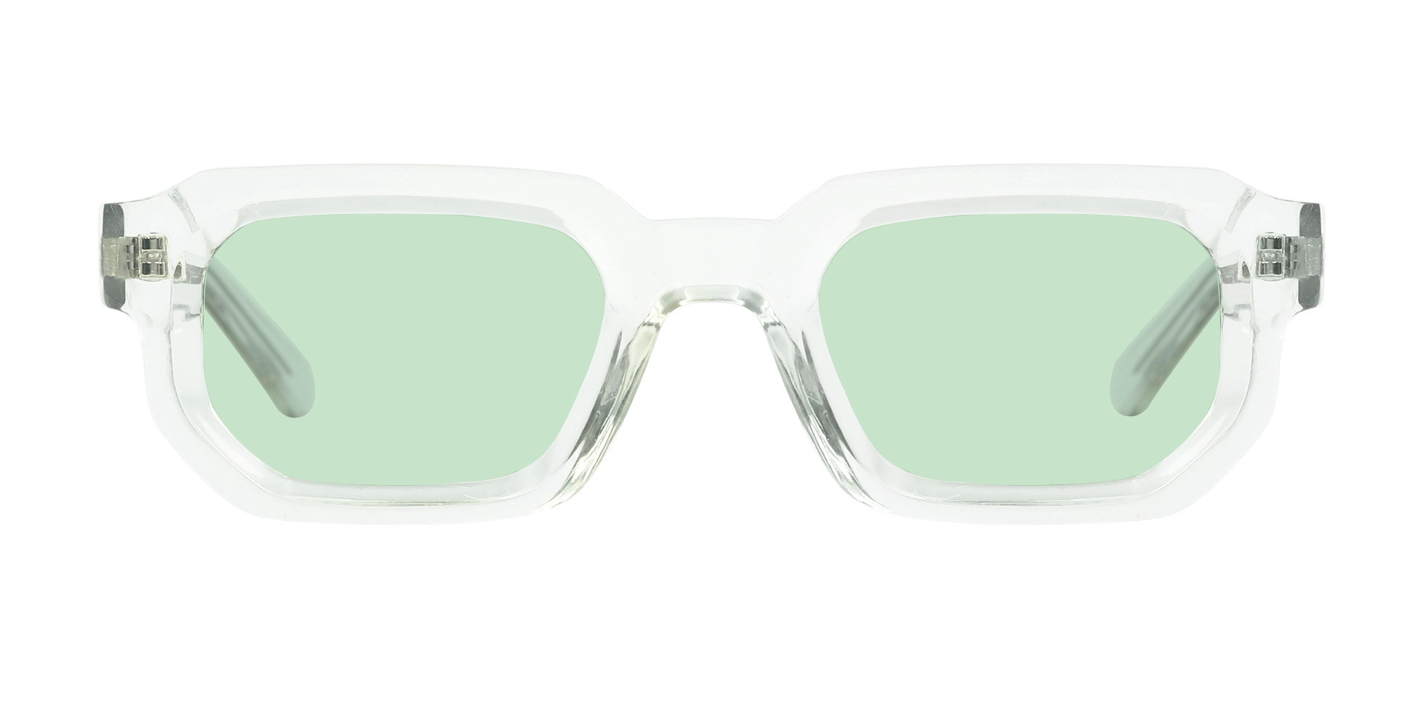 Crystal Clear Rectangle Full Rim Sunglasses-1 Crystal Clear Rectangle Full Rim Sunglasses-1