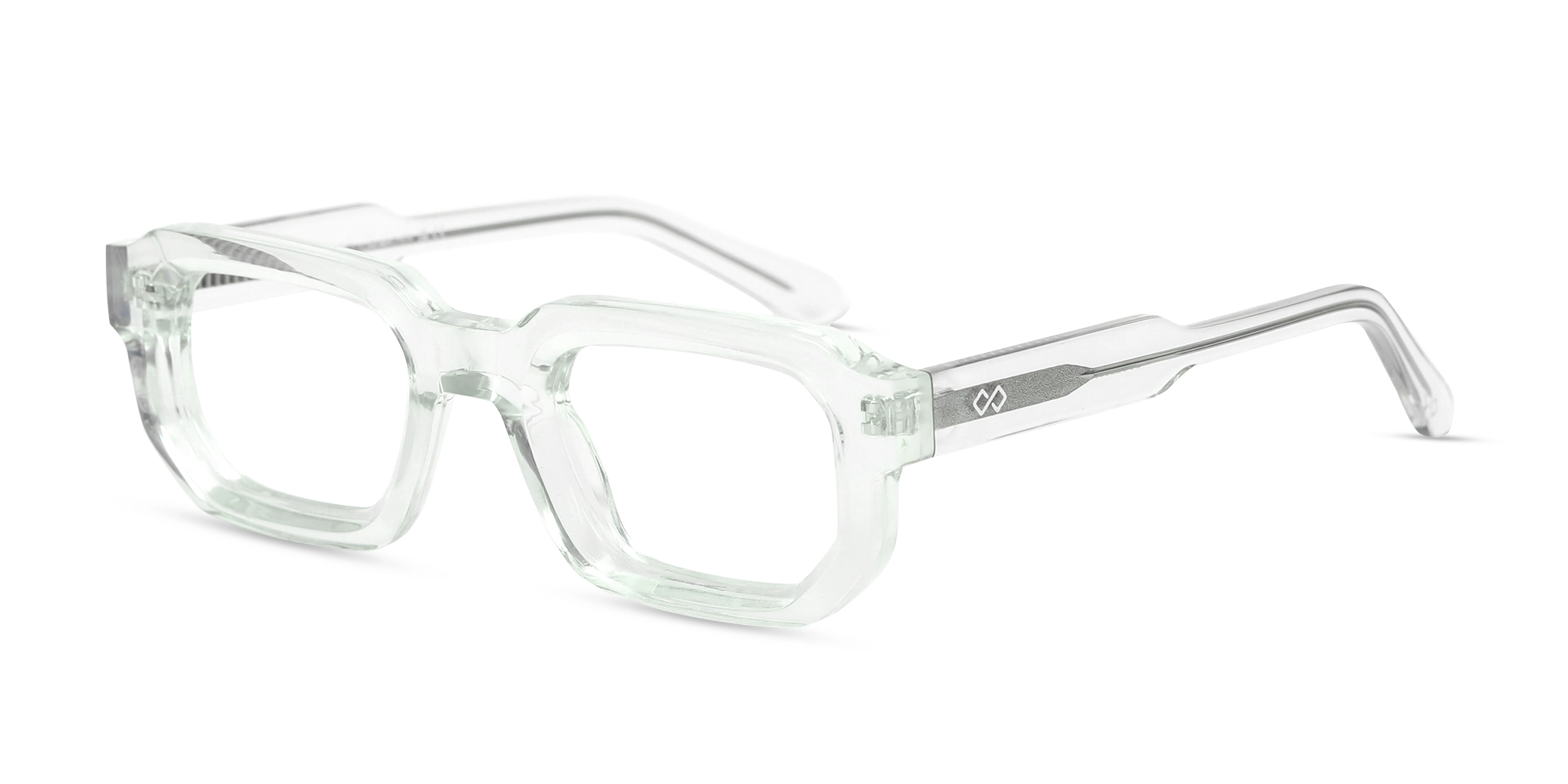Crystal Clear Tortoise Rectangle Glasses-3