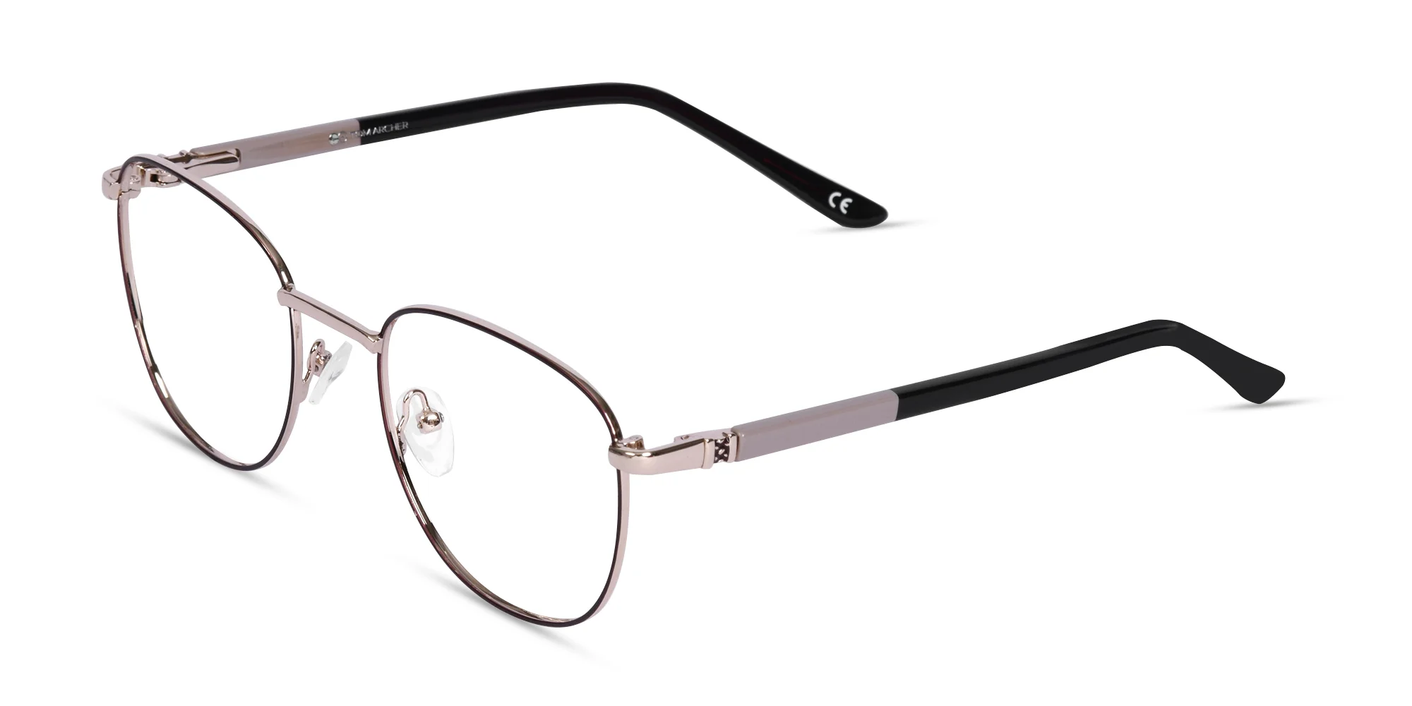 Thin Gold Round Glasses-3