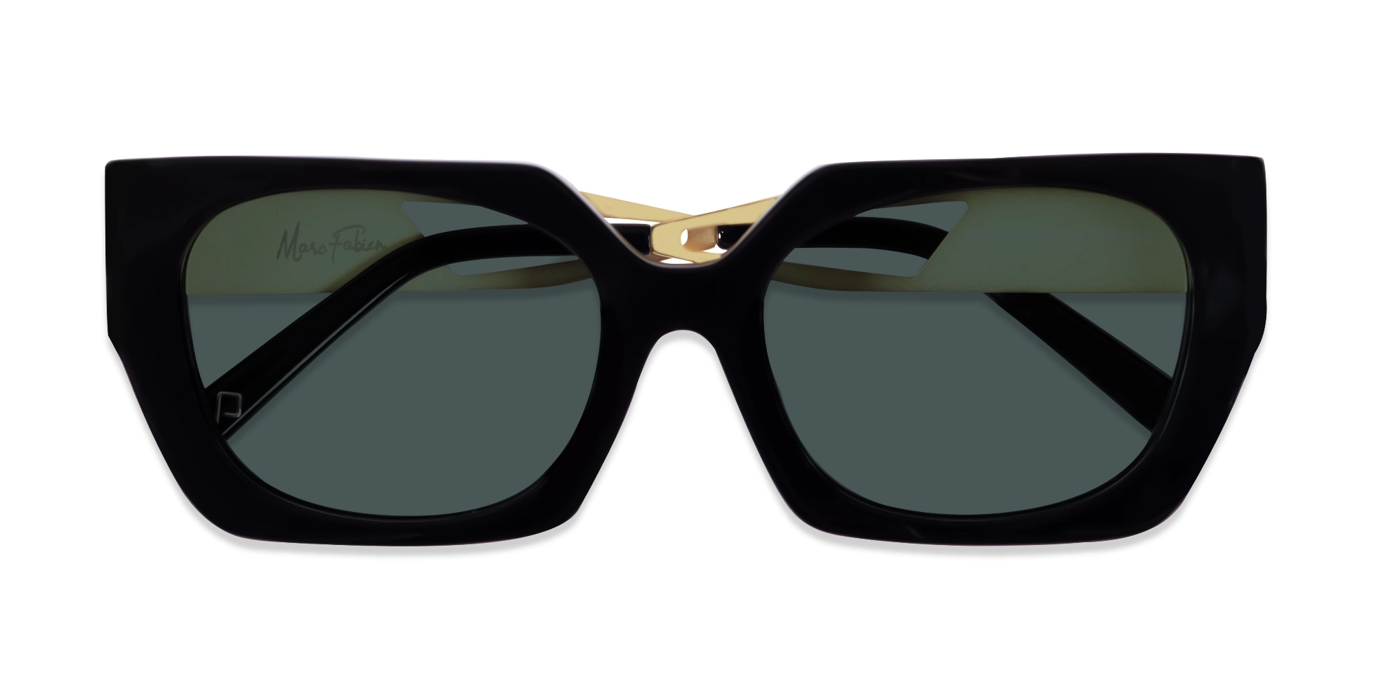 Square Dark Grey Solid Tinted Sunglasses-6