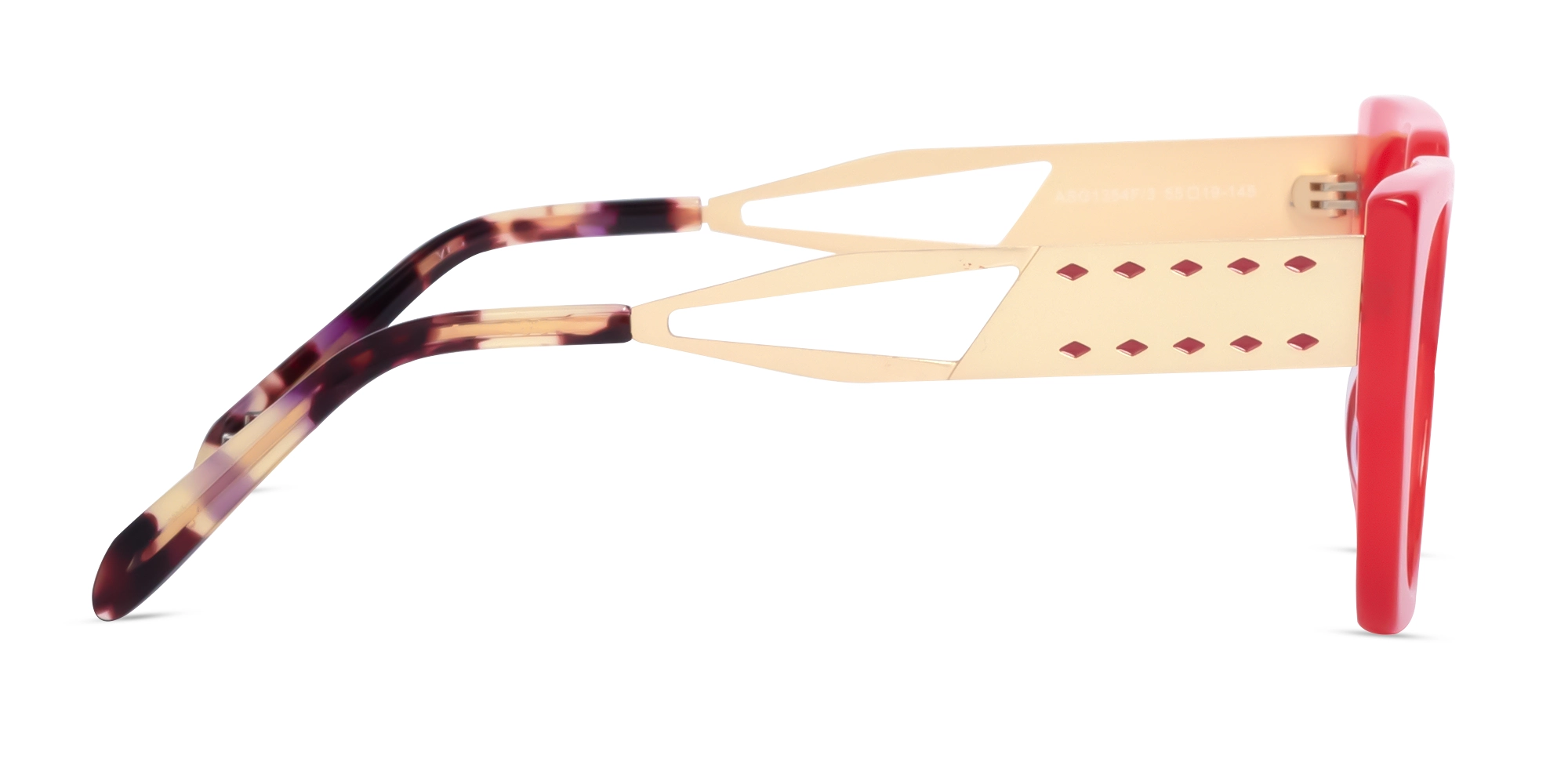 Metallic Gold & Marble Square Glasses