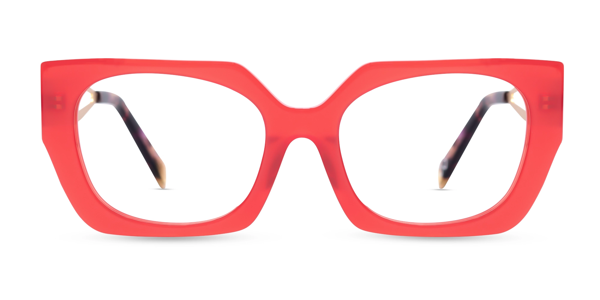 Metallic Gold & Marble Square Glasses