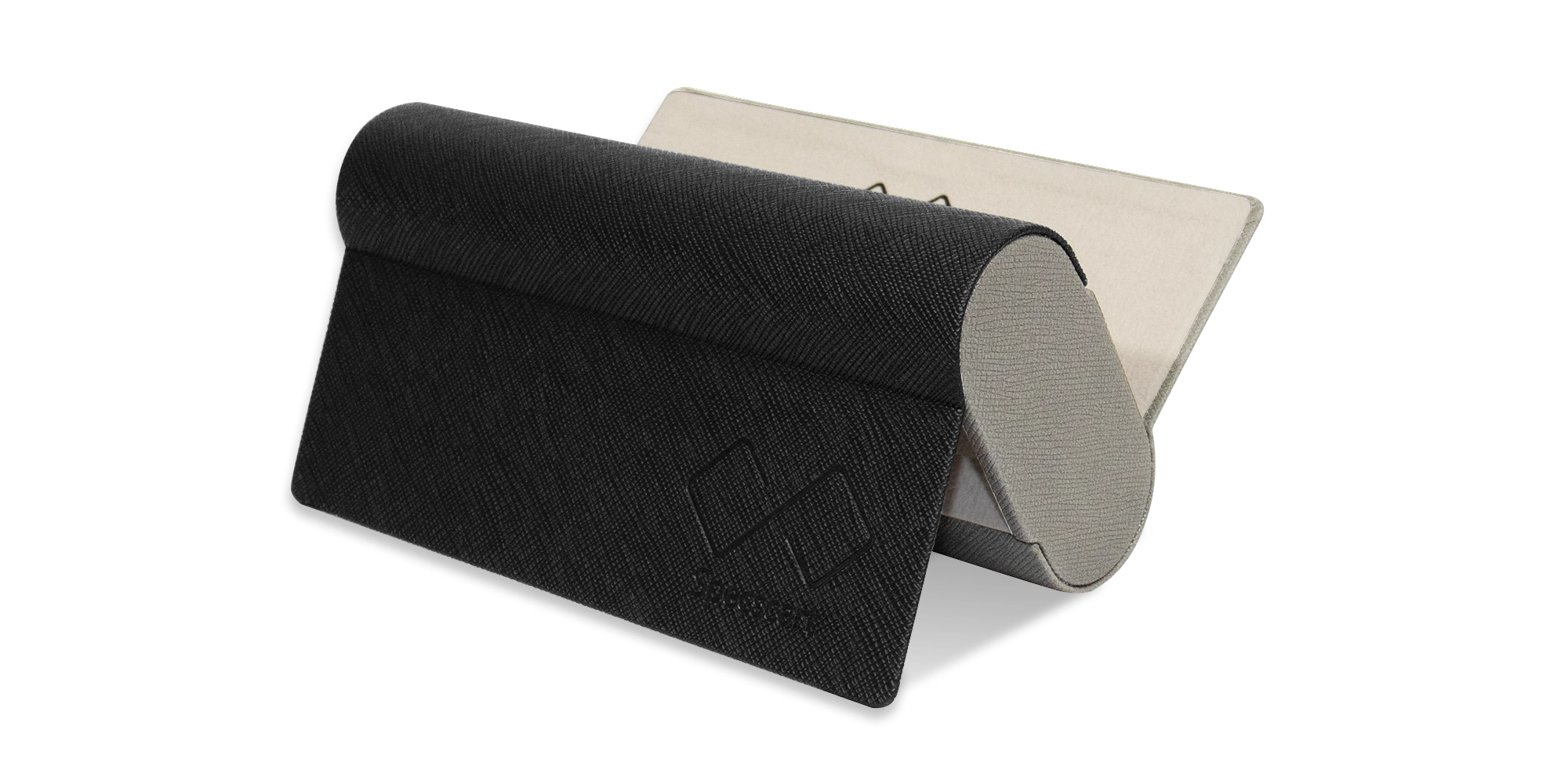Grey & Black Vegan Leather Duo Case-1 Grey & Black Vegan Leather Duo Case-1