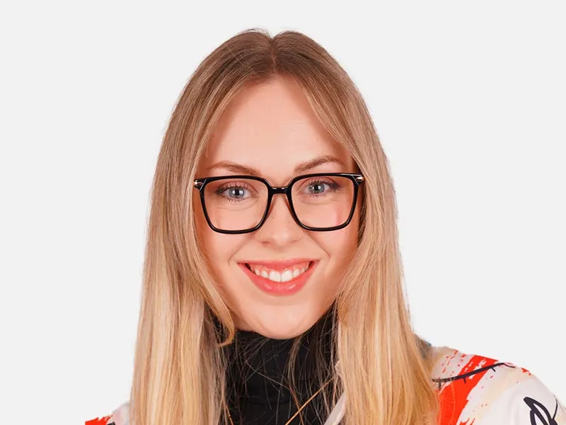 Black & Rose Gold Full Rim Square Glasses-2