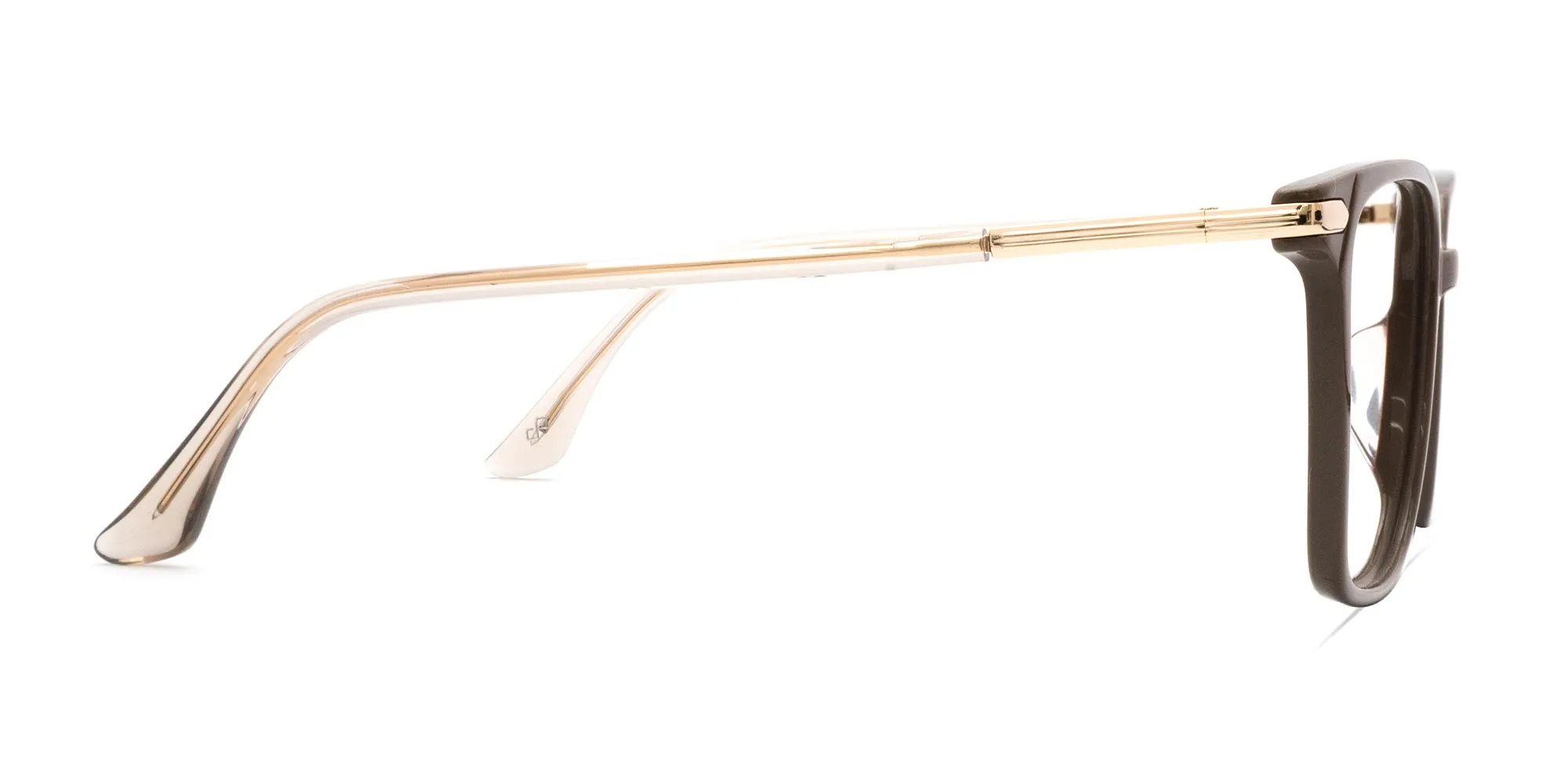 Mocha Brown Full Rim Square Glasses-2