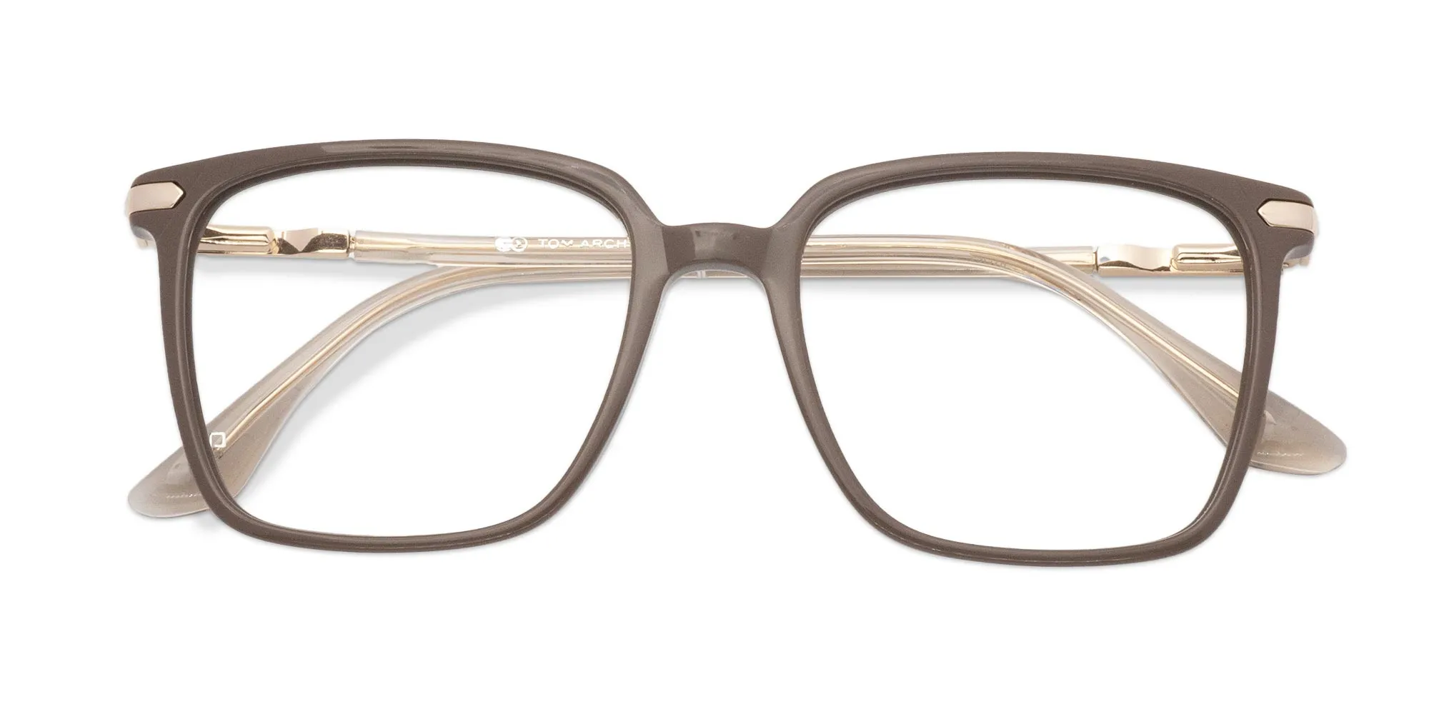 Mocha Brown Full Rim Square Glasses-2