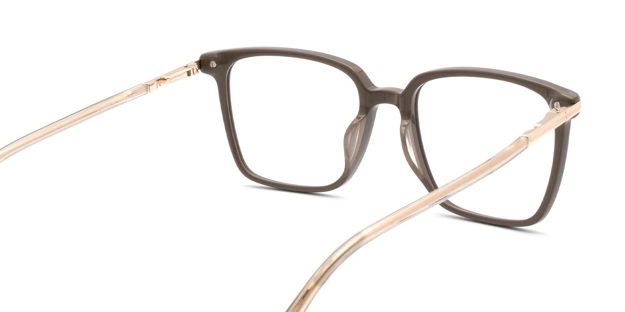 Mocha Brown Full Rim Square Glasses-2