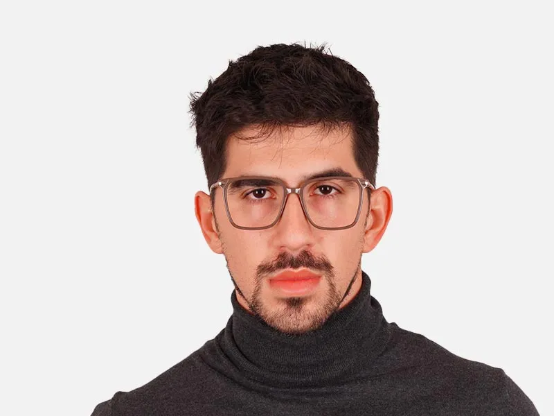 Mocha Brown Full Rim Square Glasses-2