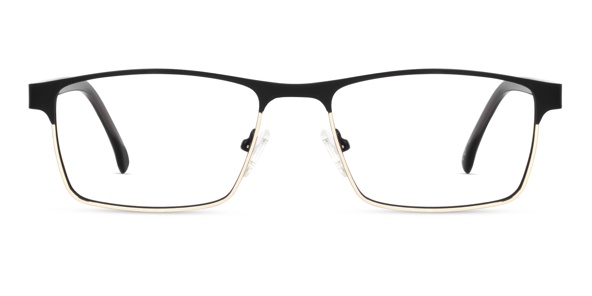 Matte Black & Gold Rectangular Titanium Glasses Matte Black & Gold Rectangular Titanium Glasses