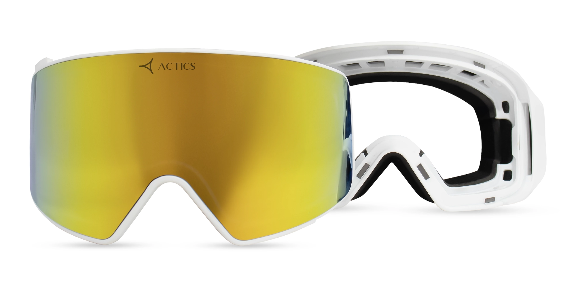 White Ski Goggles for Pro Skiers - 3