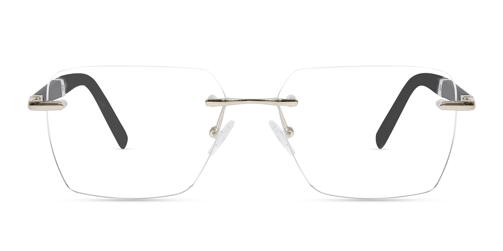 Gold Frame Rimless Glasses-1