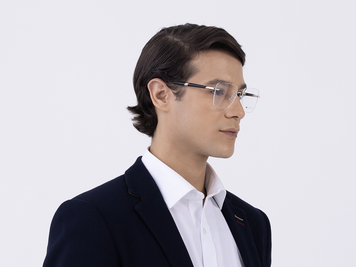 Gold Frame Rimless Glasses 43