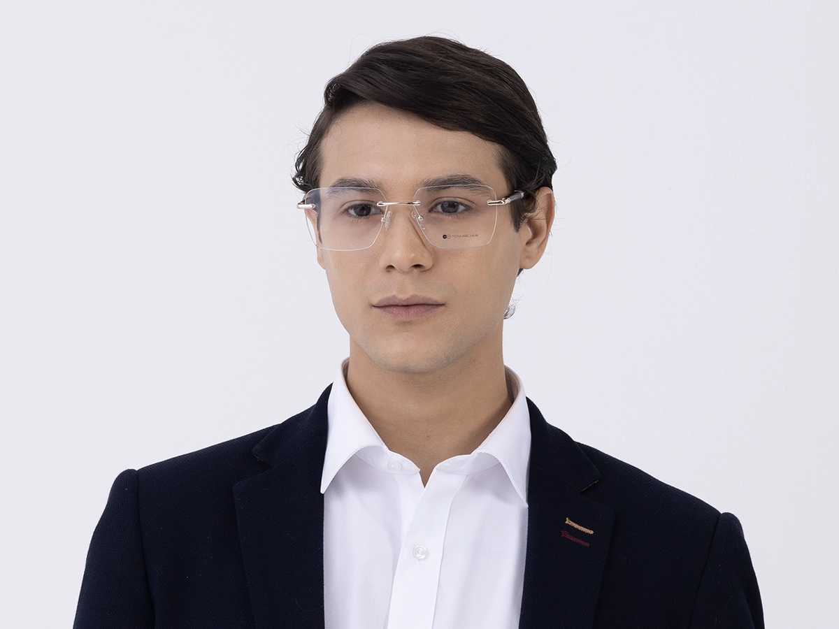 Gold Frame Rimless Glasses 41