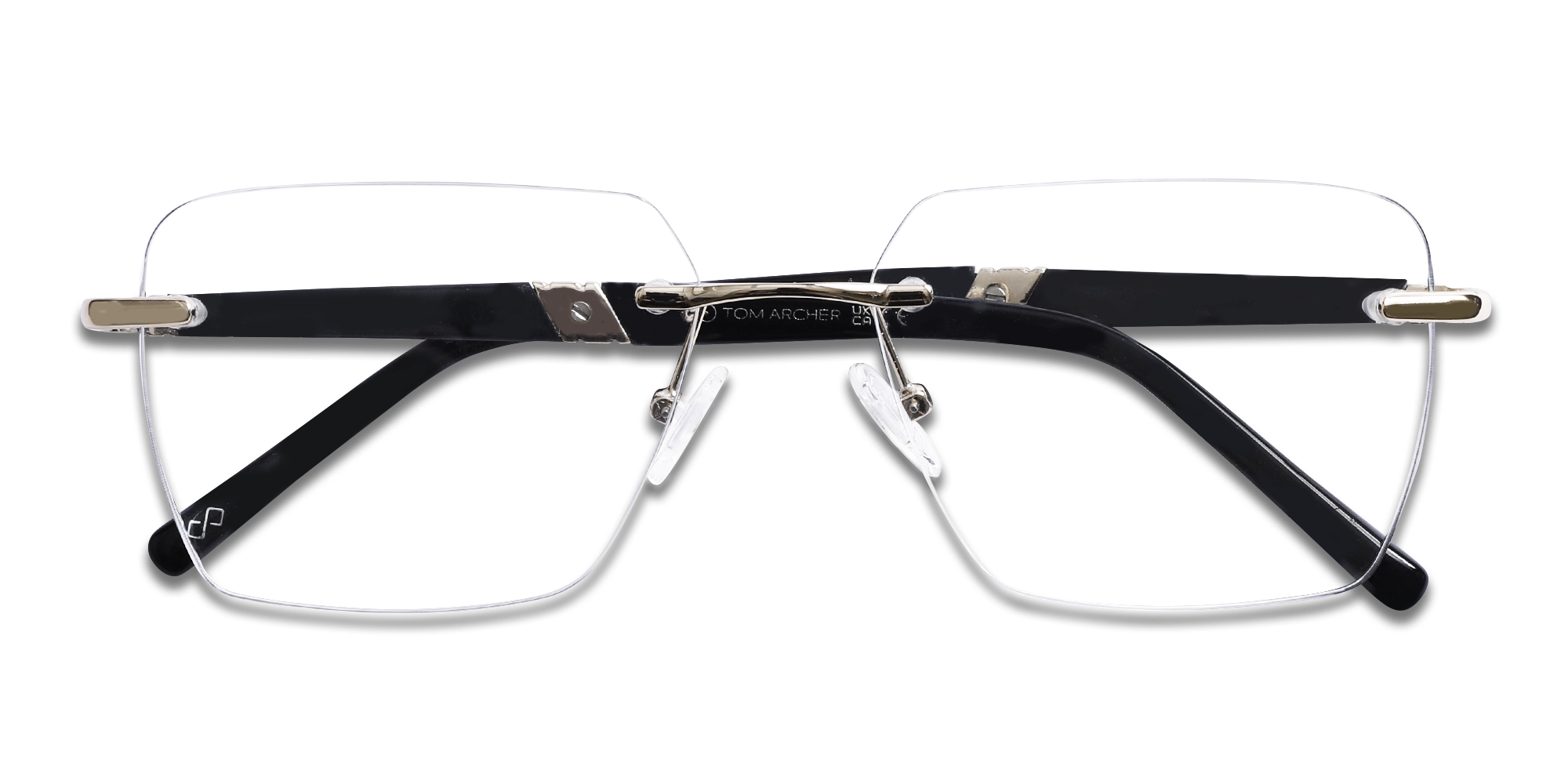 Gold Frame Rimless Glasses-6