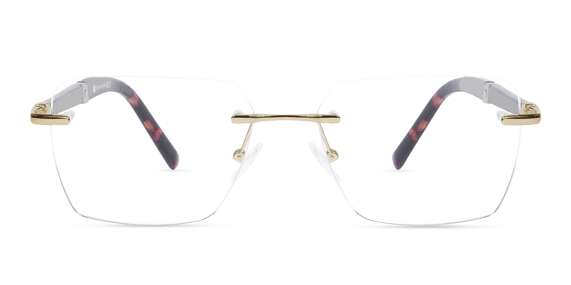 Gold Rimless Rectangle Glasses-1
