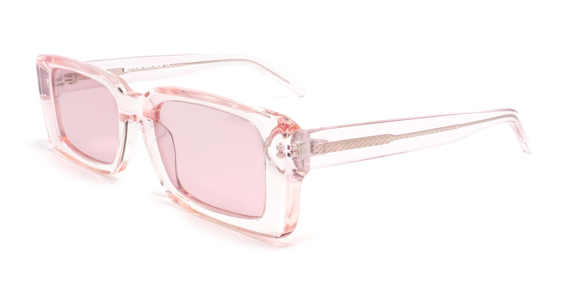 pink rectangle sunglasses for women-2