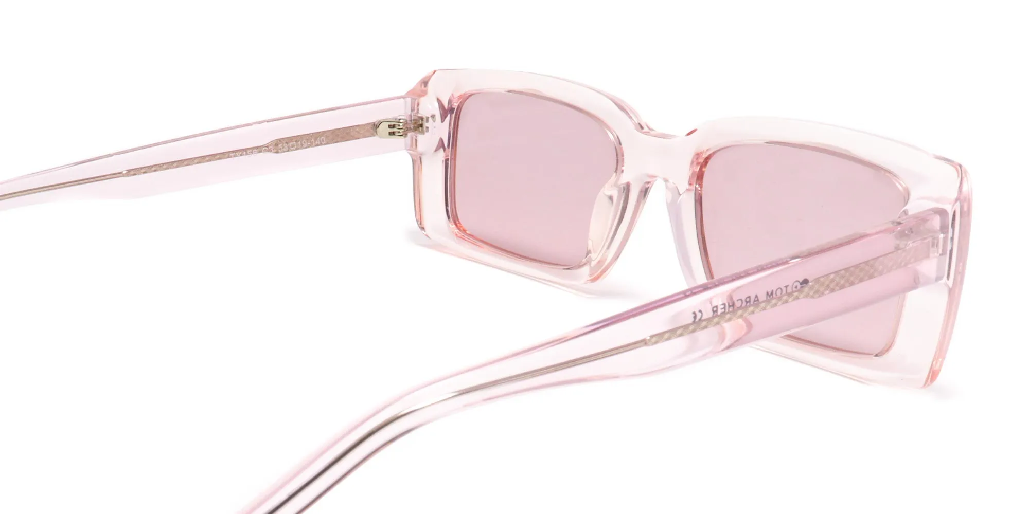 pink rectangle sunglasses for women-2