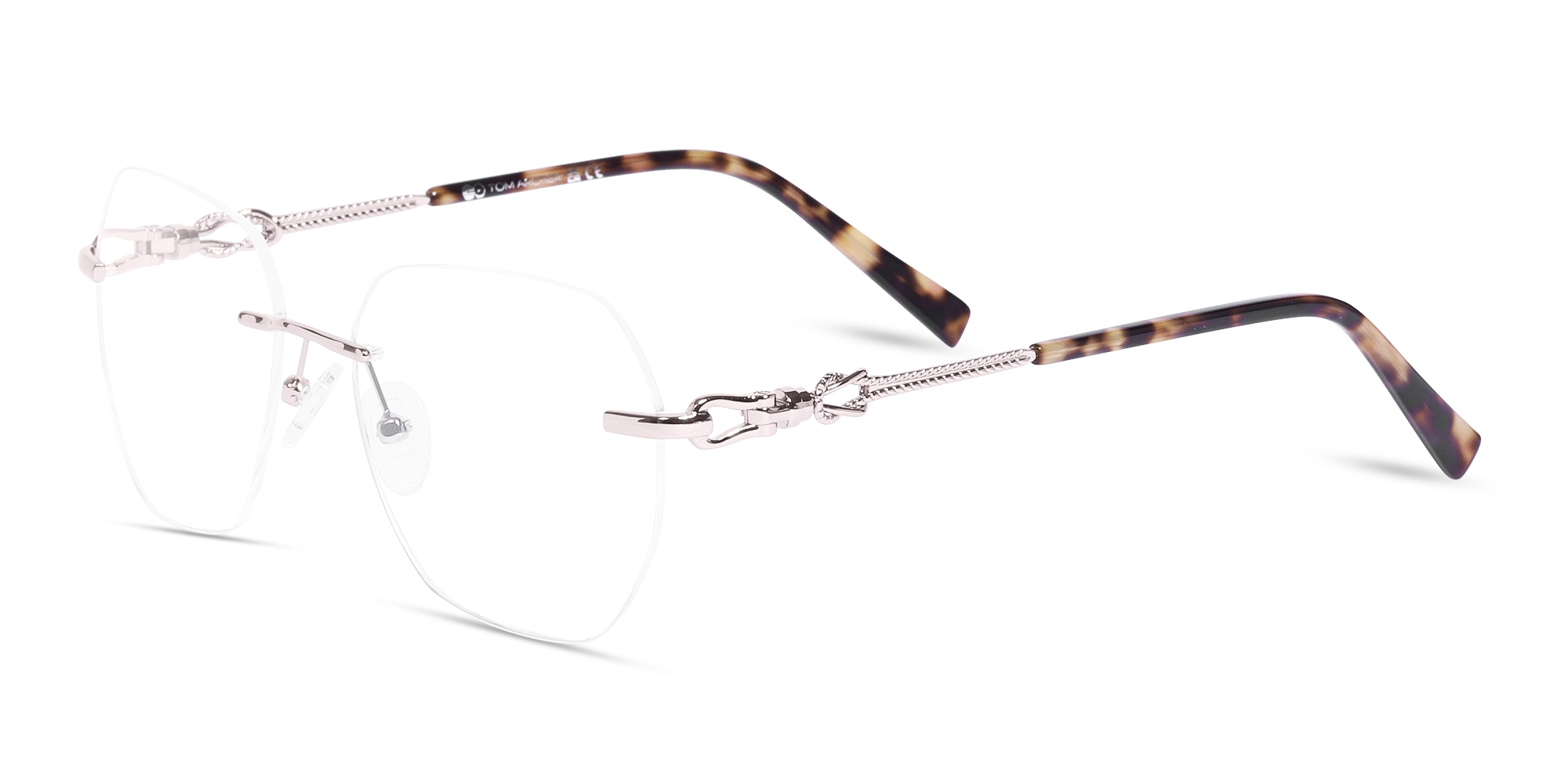 Pink And Silver Metal Glasses 3