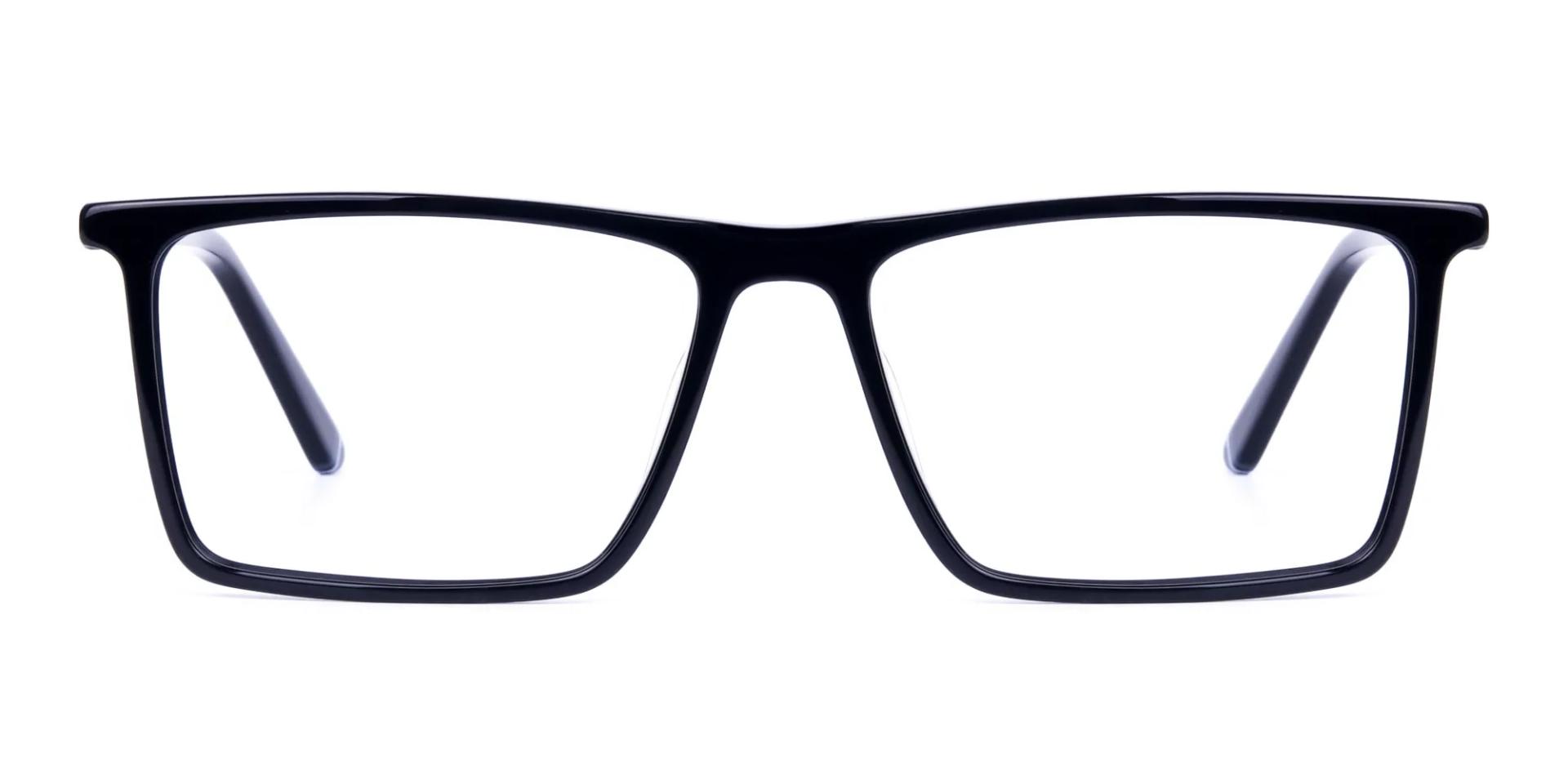 A97003F/1 - Fashionable Black Full Rim Rectangular Glasses