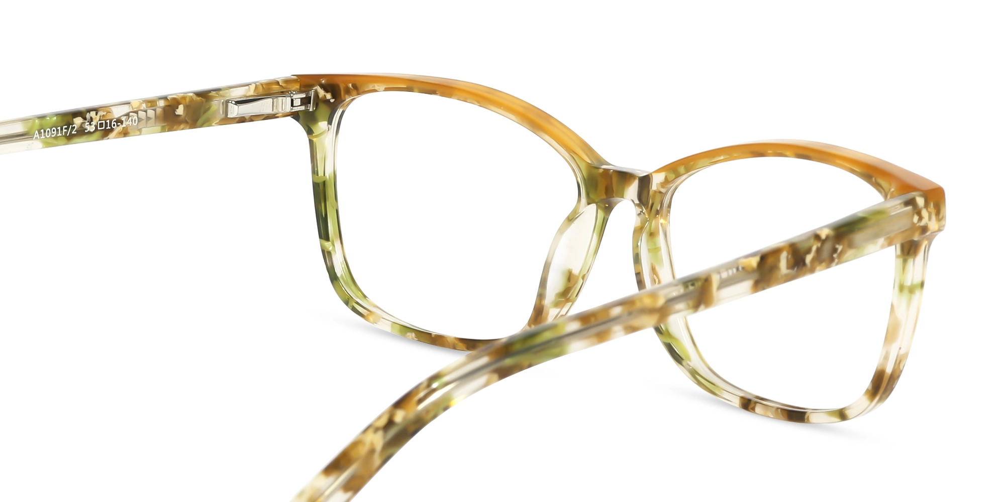 Crystal Green Marble Rectangle Eyeglasses-5