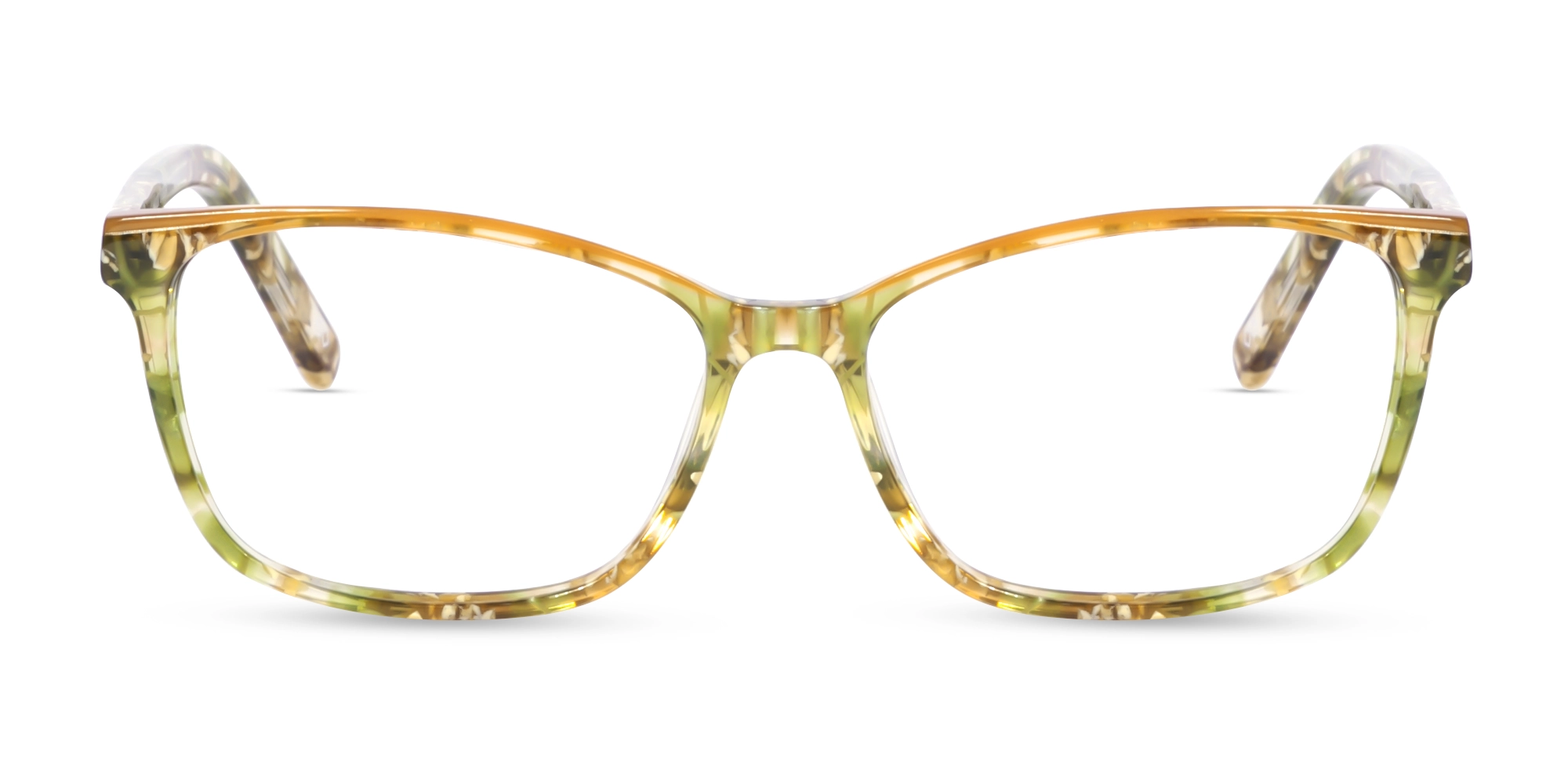 Crystal Green Marble Rectangle Eyeglasses-1