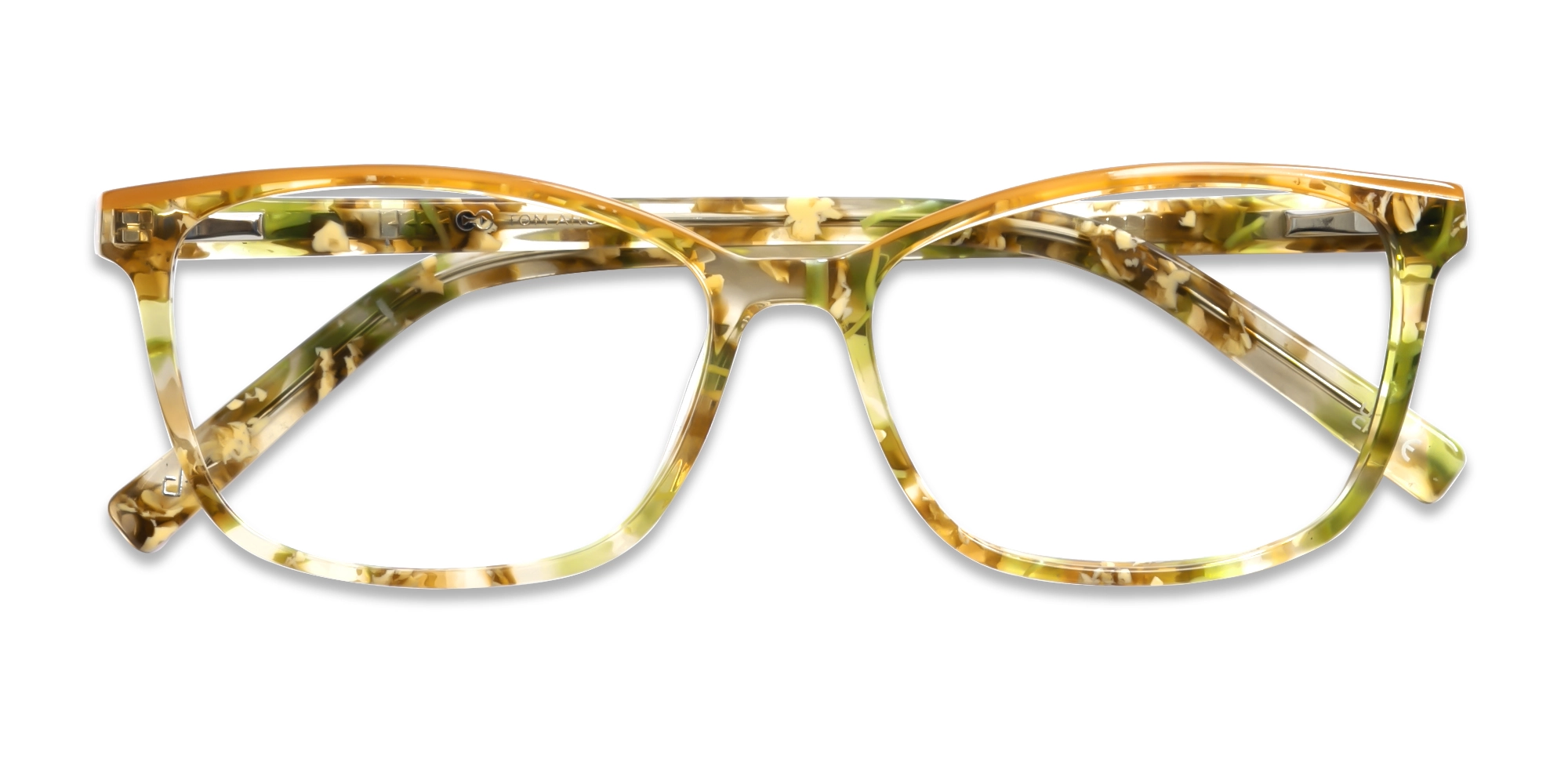 Crystal Green Marble Rectangle Eyeglasses-6
