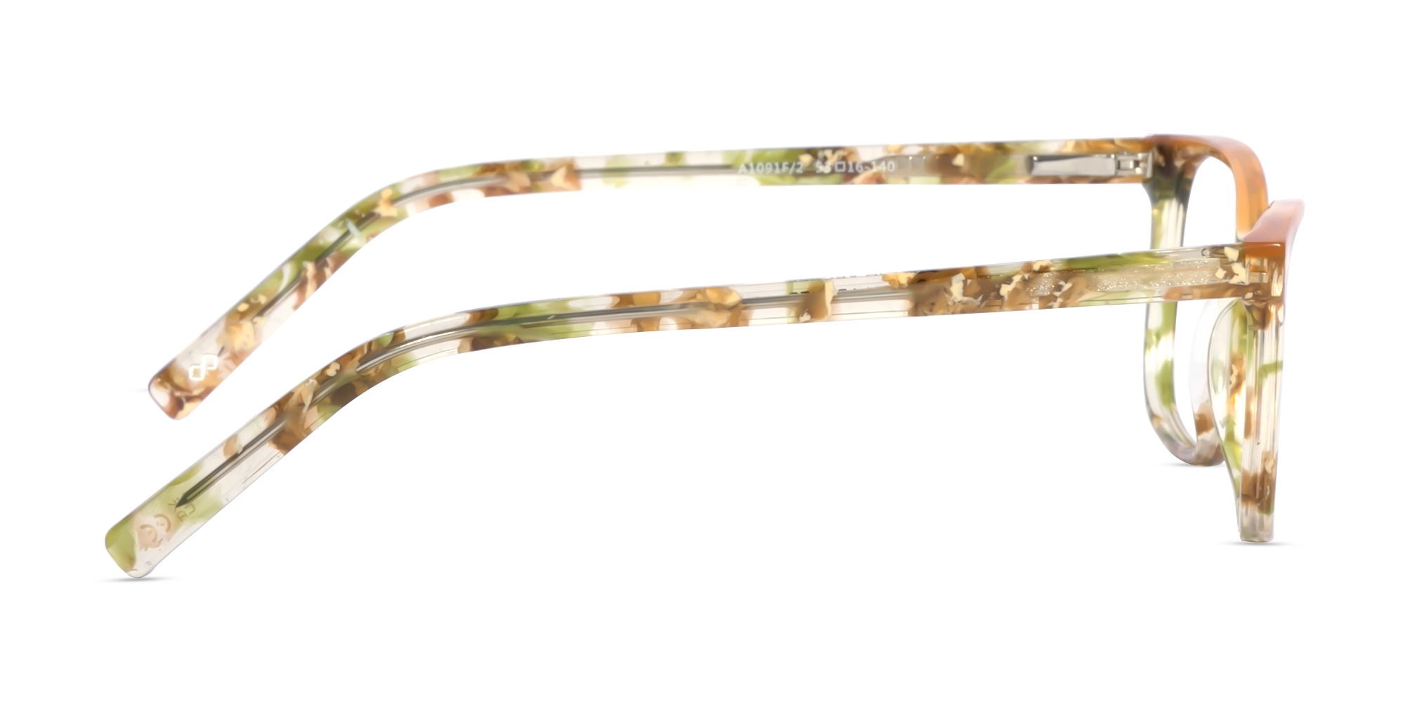 Crystal Green Marble Rectangle Eyeglasses-4
