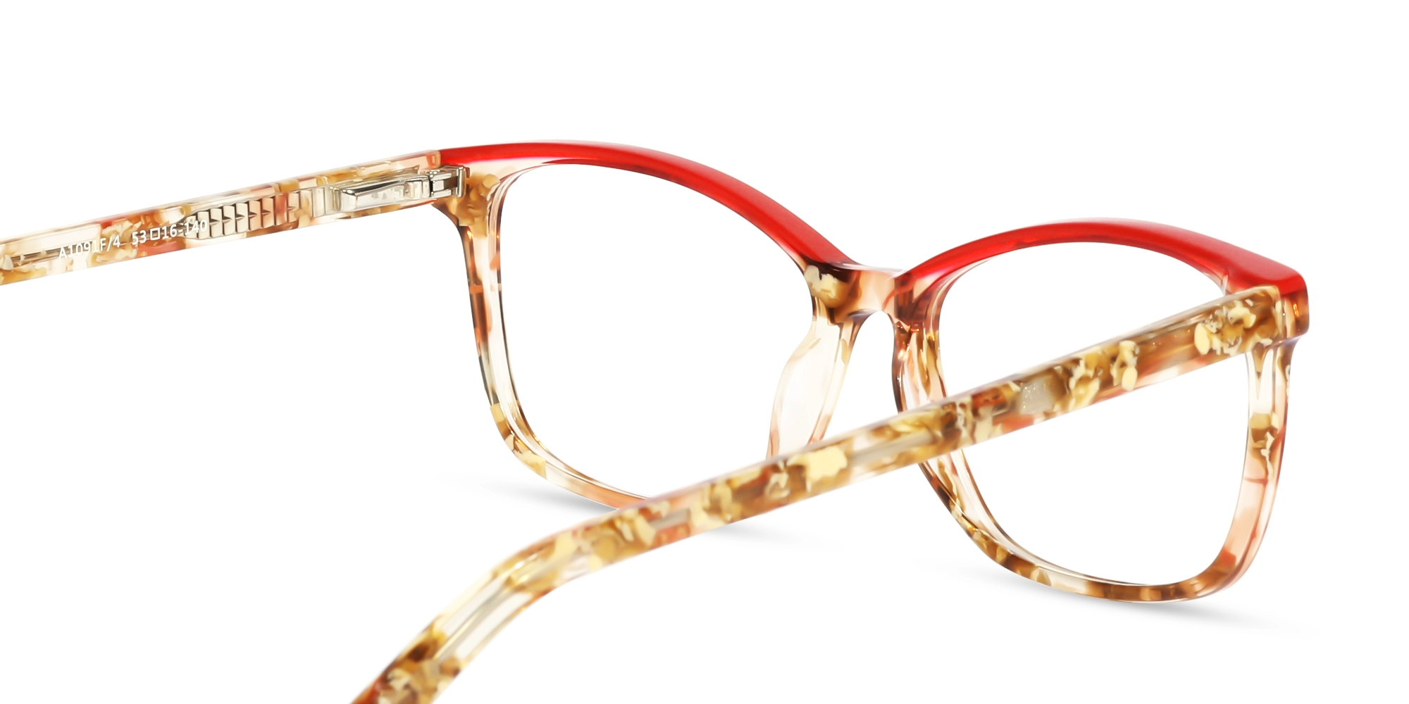 Rose Gold Marble Acetate Rectangle Eyeglasses-5