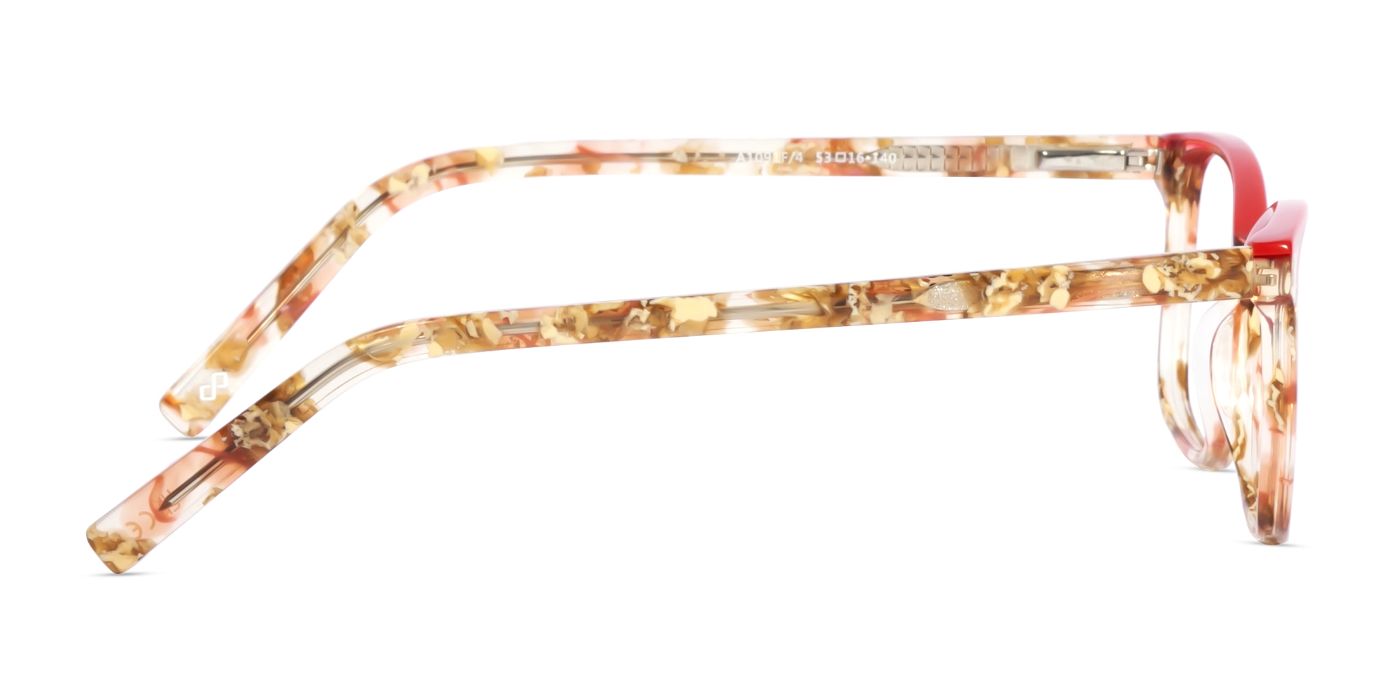 Rose Gold Marble Acetate Rectangle Eyeglasses-4