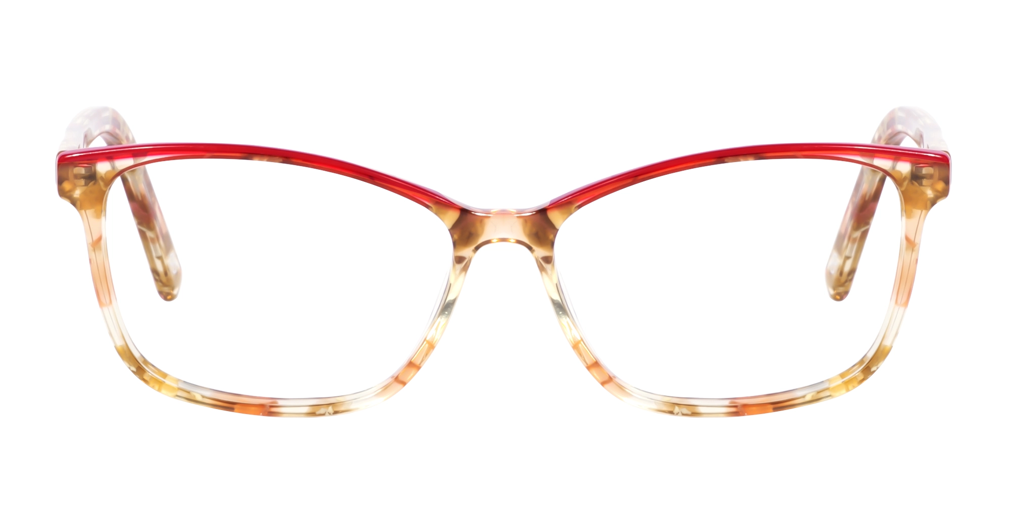 Rose Gold Marble Acetate Rectangle Eyeglasses-1