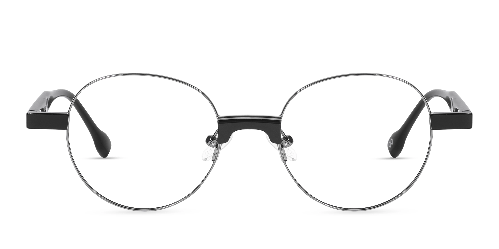 Trendy Gunmetal Round Full Rim Eyeglasses-1 Trendy Gunmetal Round Full Rim Eyeglasses-1