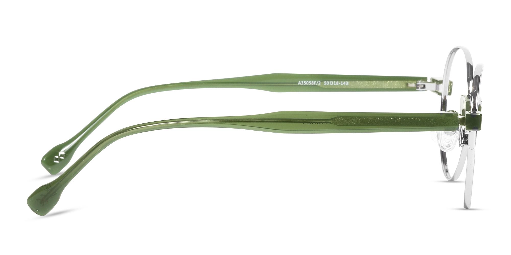 Silver Round Full Rim Metal Glasses-4