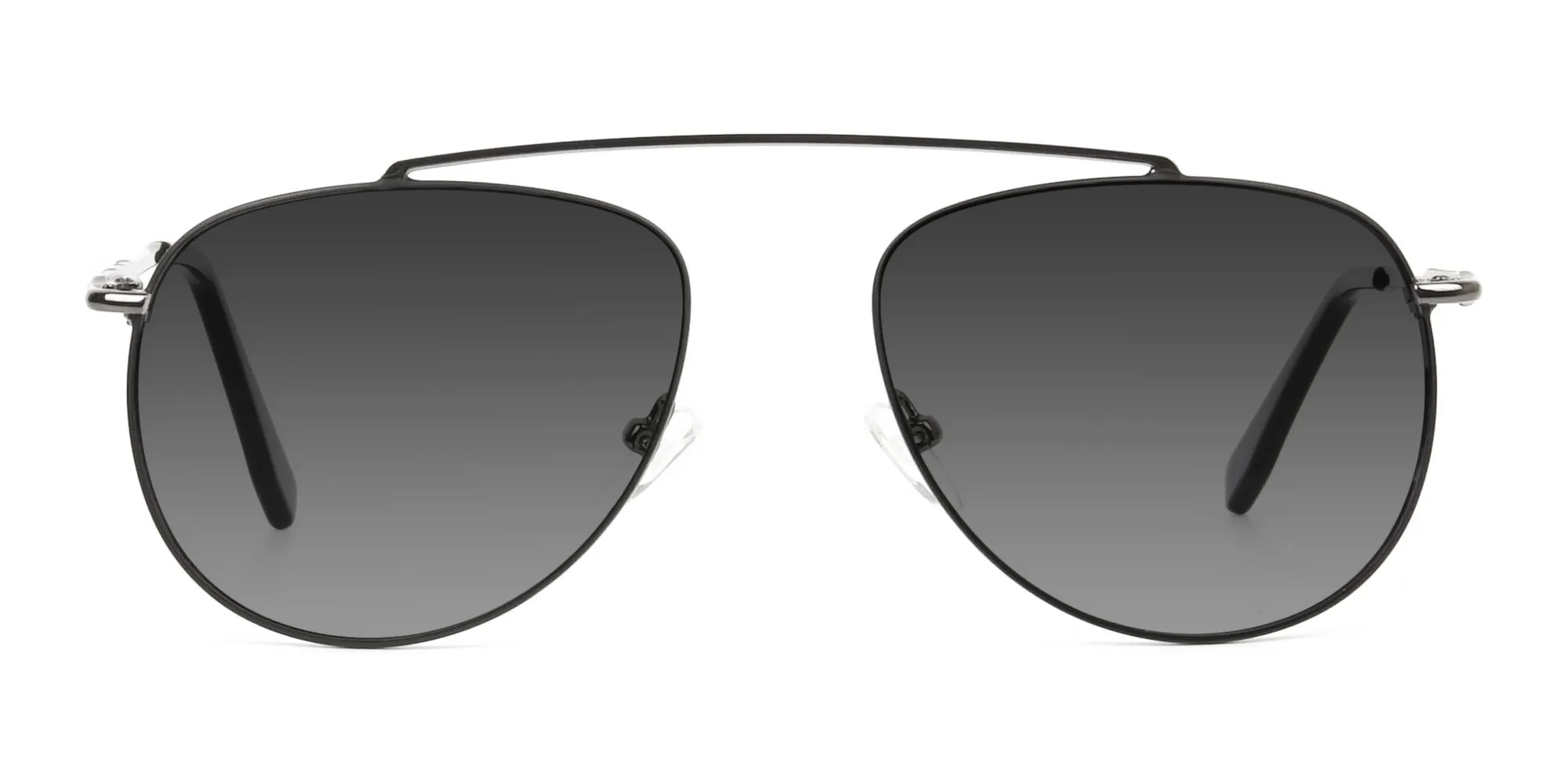 dark-navy-silver-metal-Grey-tinted-pilot-sunglasses-2