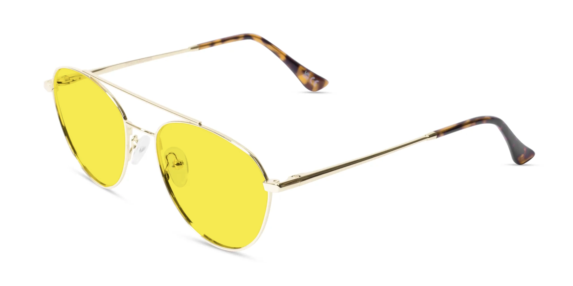Pilot Gold & Tortoise Metal Sunglasses