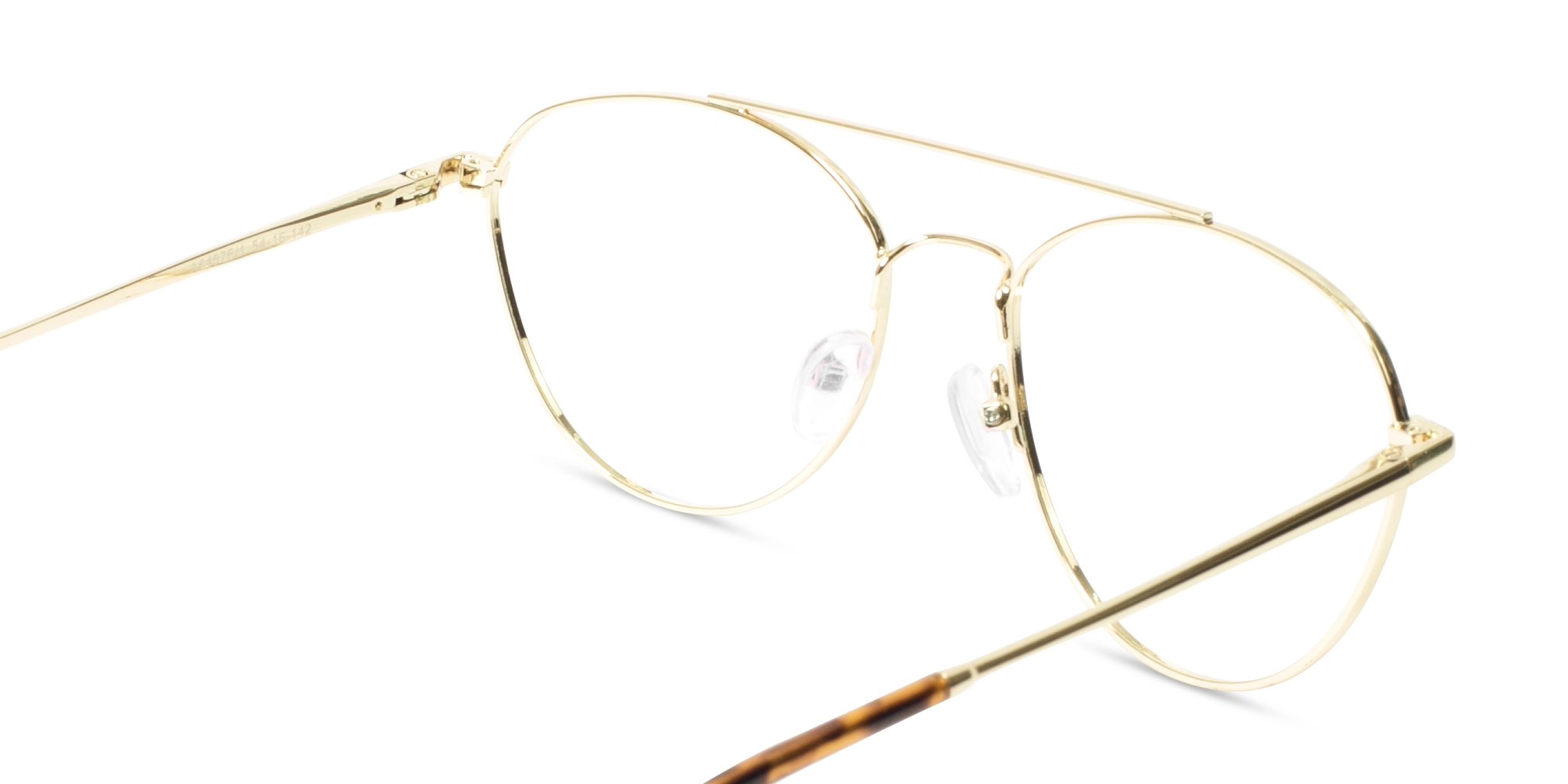 Gold Double Bridge Metal Eyeglasses-5