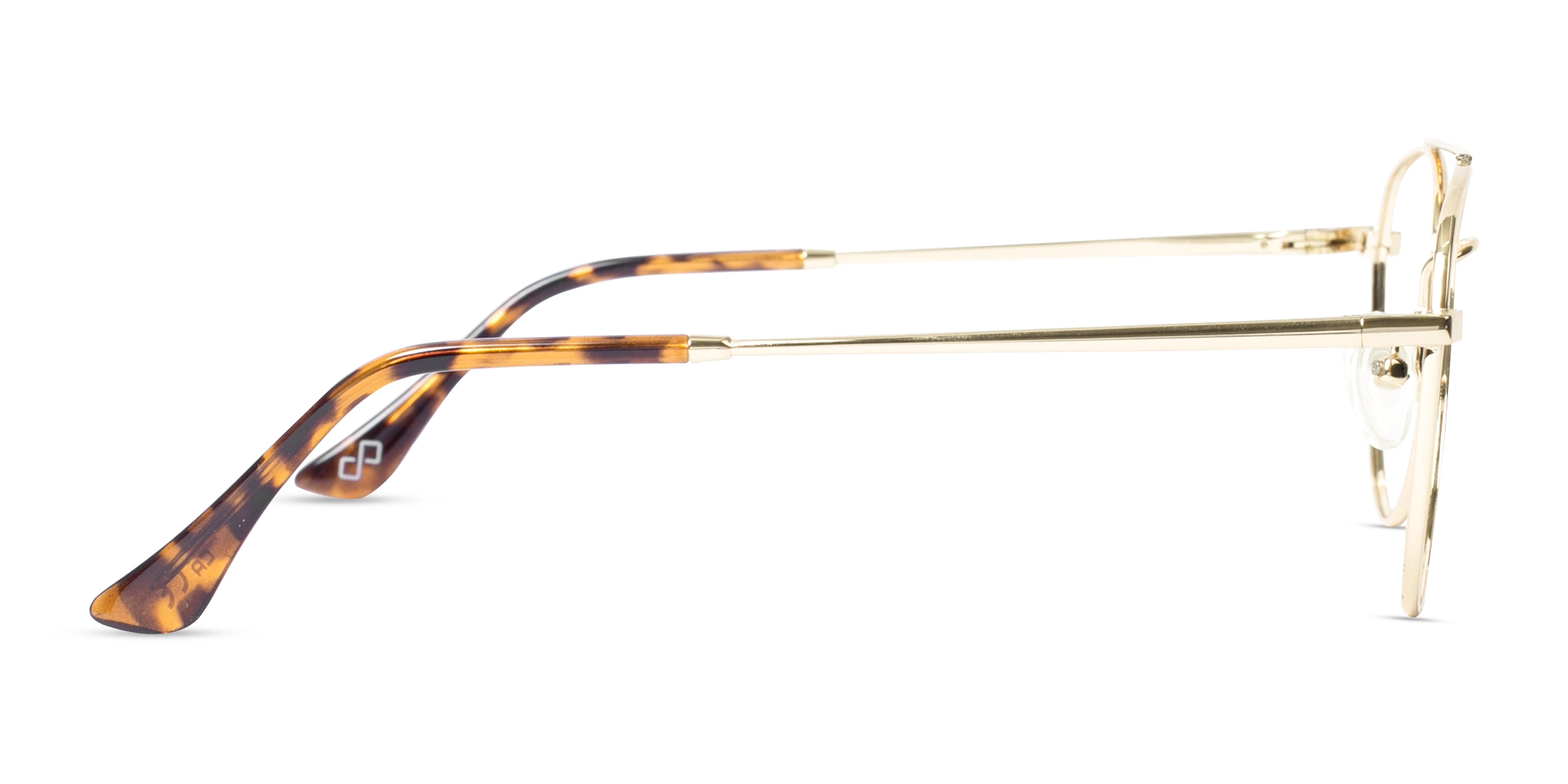 Gold Double Bridge Metal Eyeglasses-4