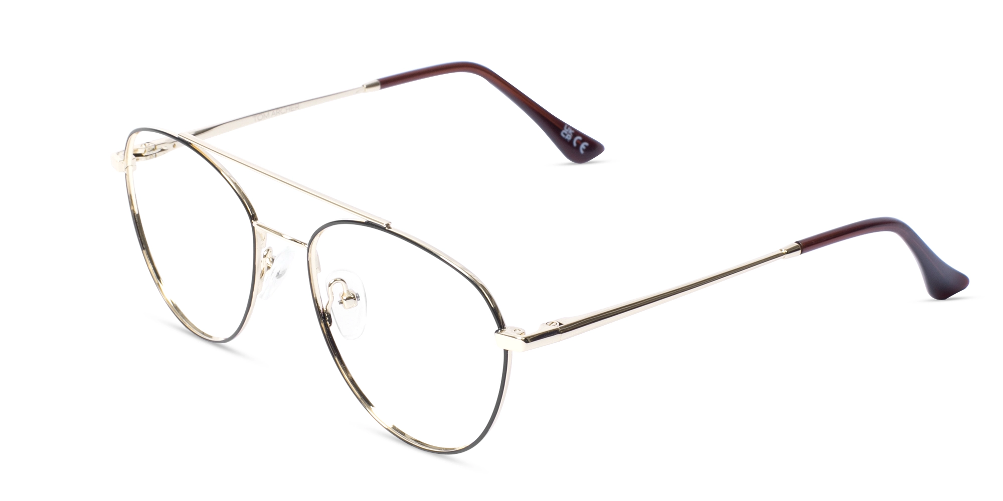 Black Gold Pilot Double Bridge Glasses-3 Black Gold Pilot Double Bridge Glasses-3