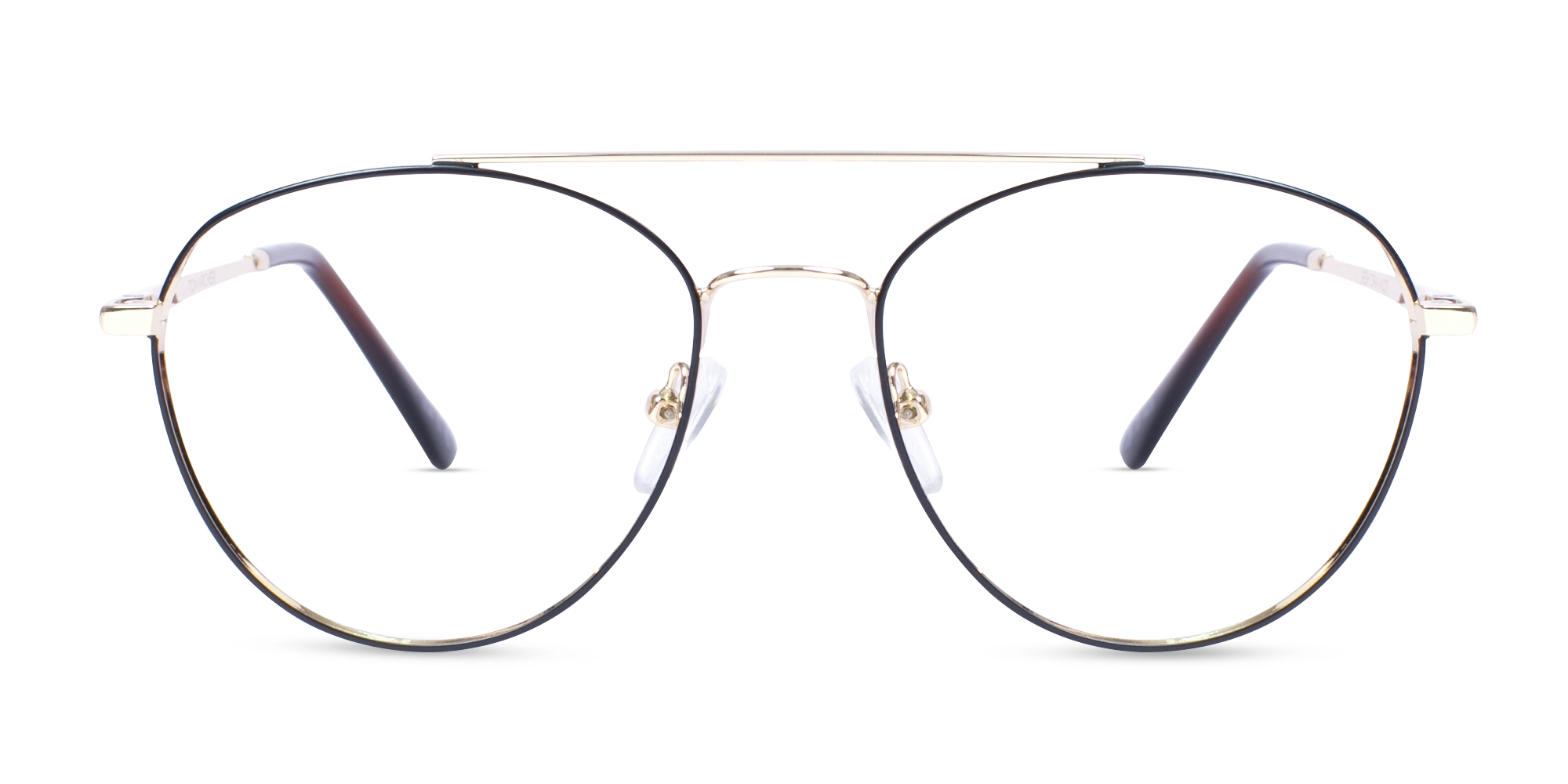 Black Gold Pilot Double Bridge Glasses-1 Black Gold Pilot Double Bridge Glasses-1
