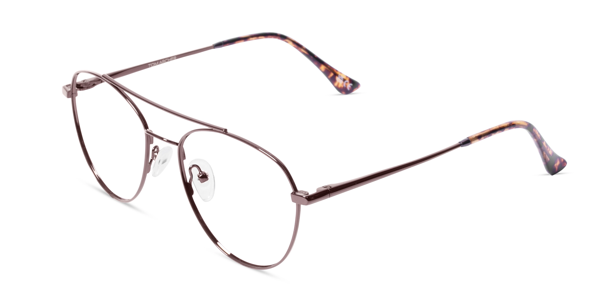 Copper Brown Pilot Double Bridge Glasses-3